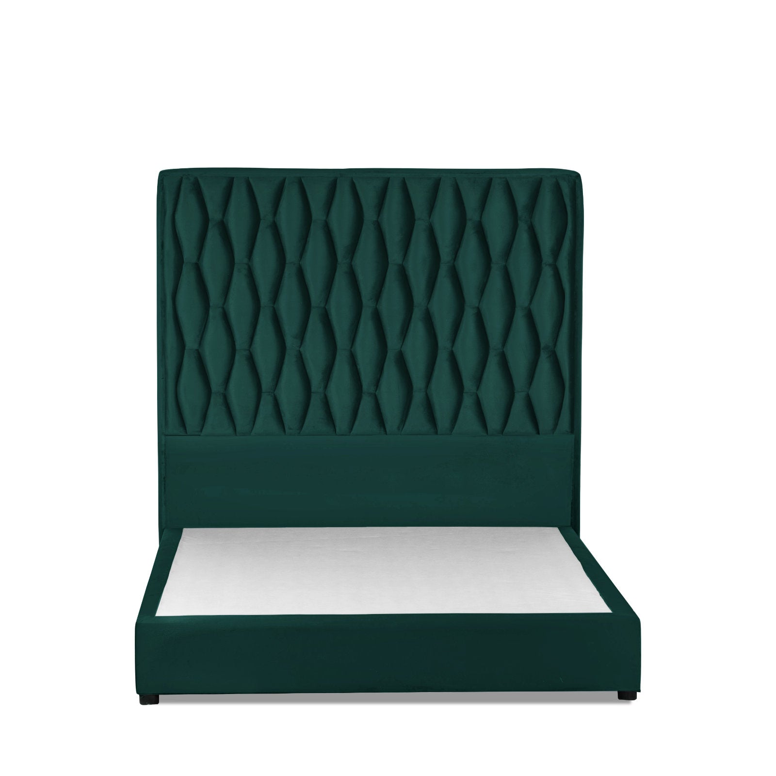 In House | Alex Bed Frame Velvet Dark Green 200x90