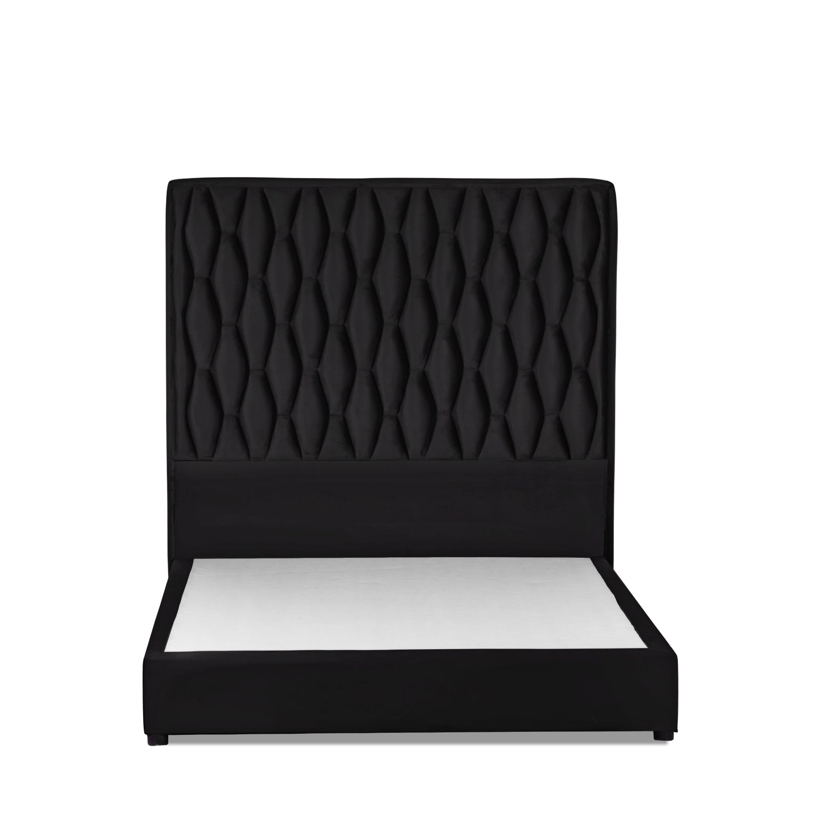 In House | Alex Bed Frame Velvet Black 200x100
