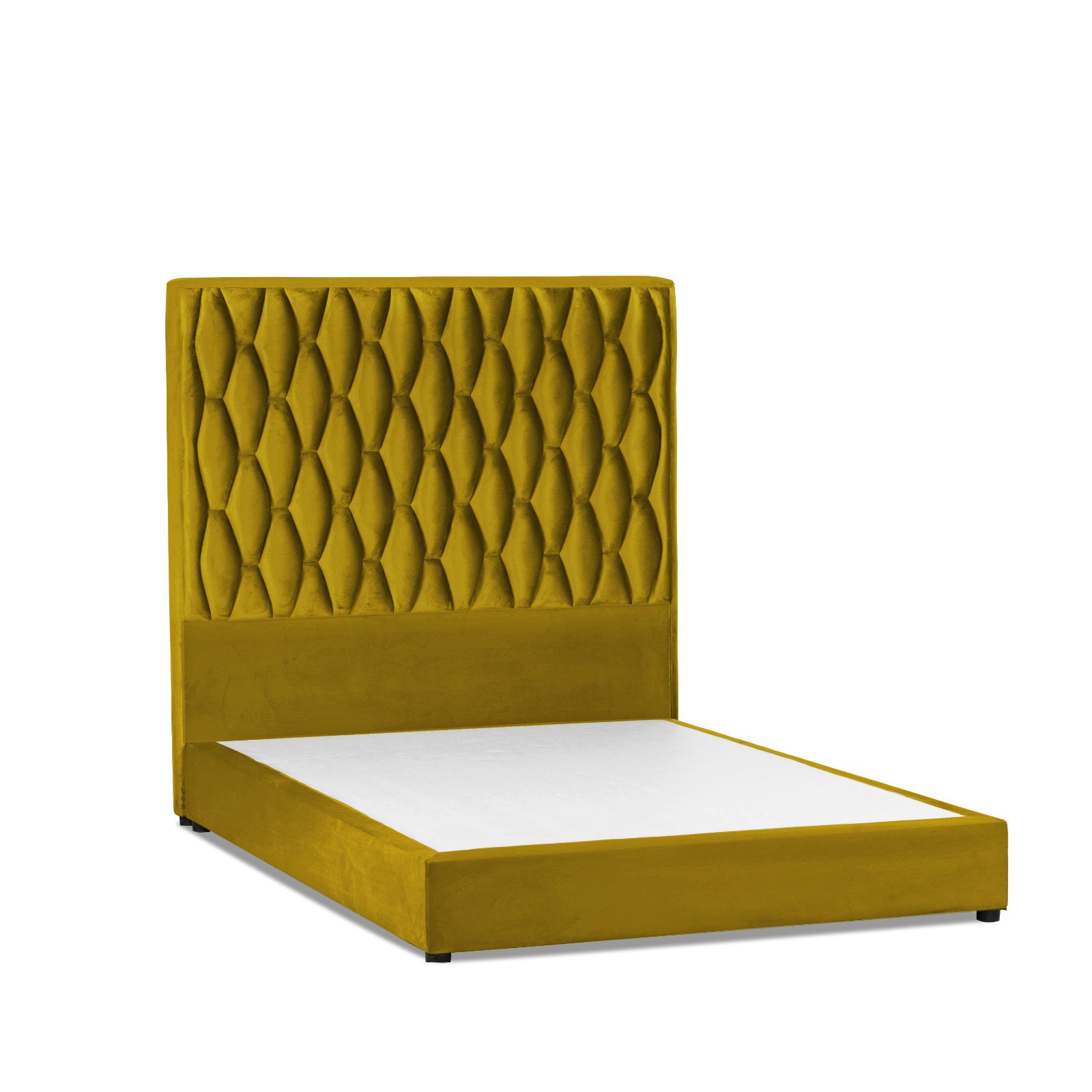 In House | Taj Mahal Bed Frame Velvet Gold 200x200