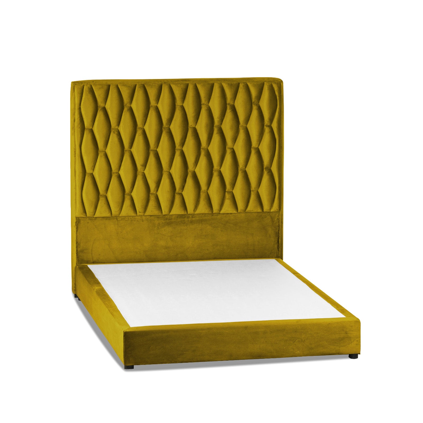 In House | Taj Mahal Bed Frame Velvet Gold 200x200
