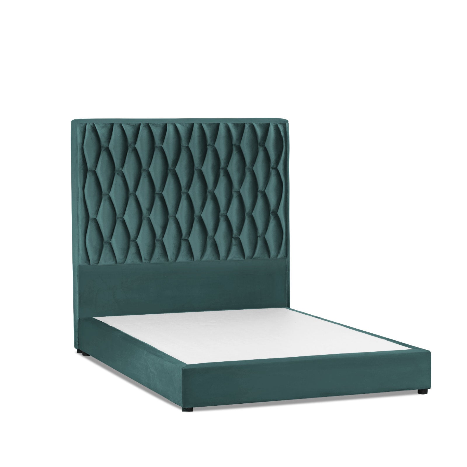 In House | Alex Bed Frame Velvet Turquoise 200x140