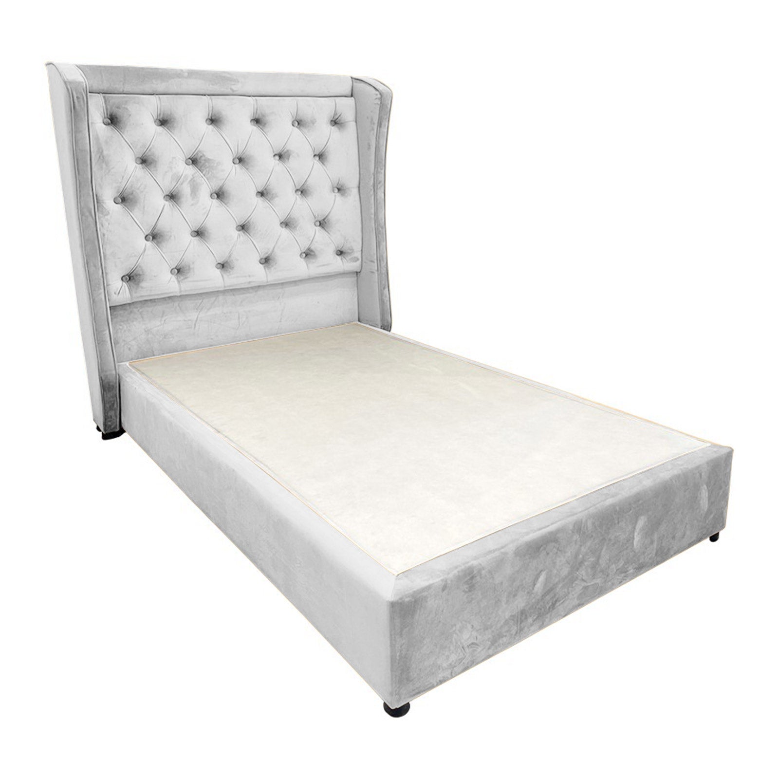 In House | Taj Mahal Bed Frame Velvet White 200x90