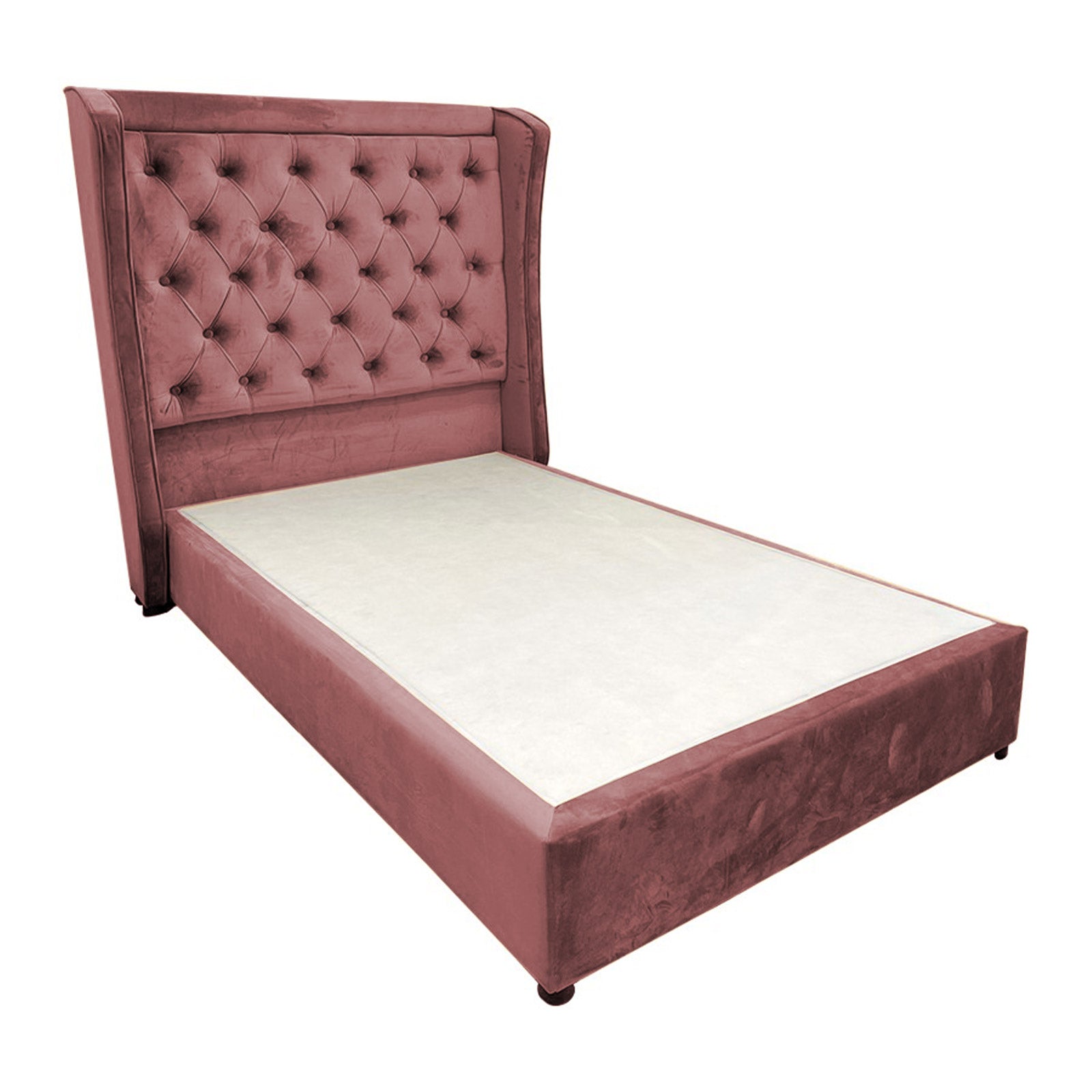 In House | Taj Mahal Bed Frame Velvet Dark Pink 200x90