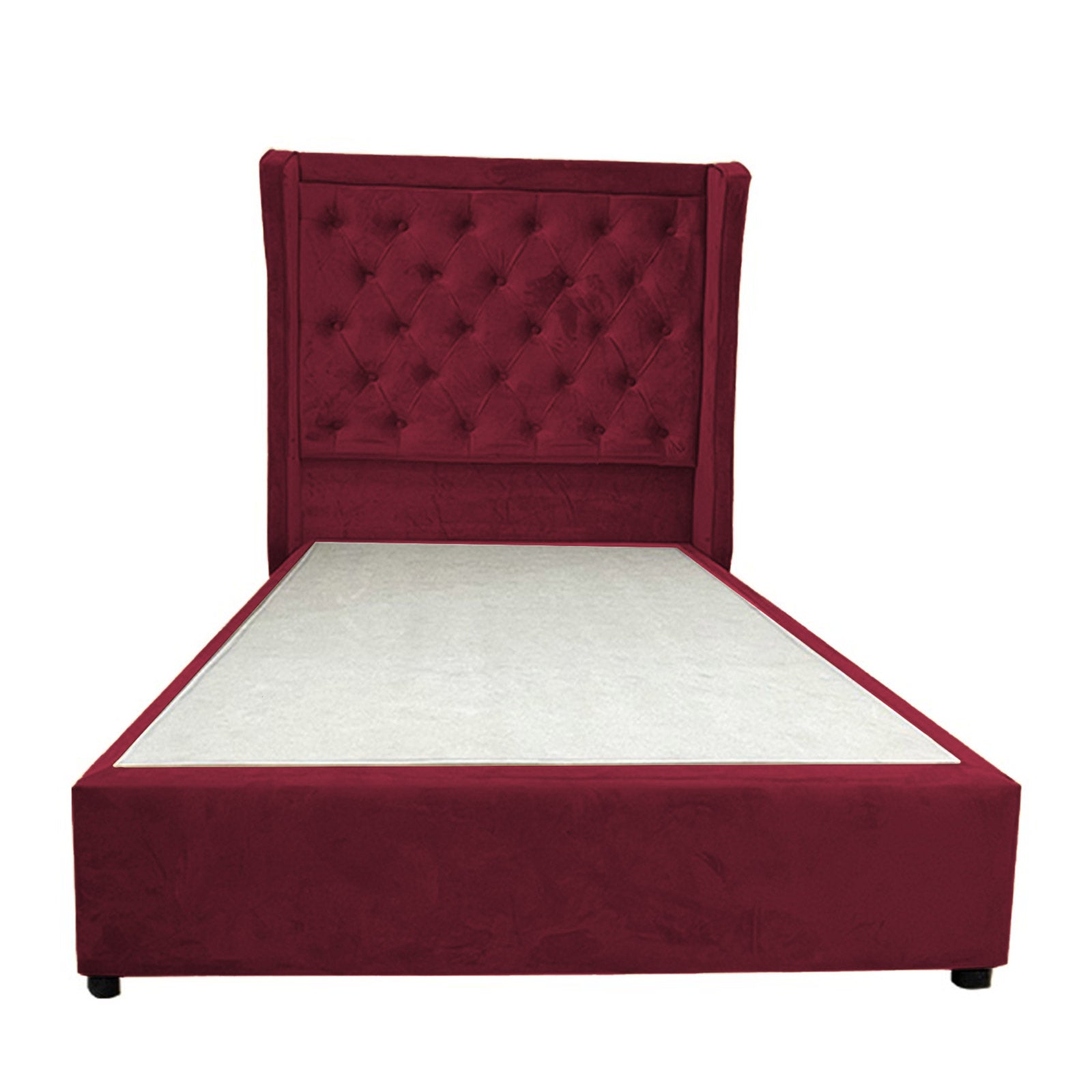 In House | Taj Mahal Bed Frame Velvet Burgundy 200x90