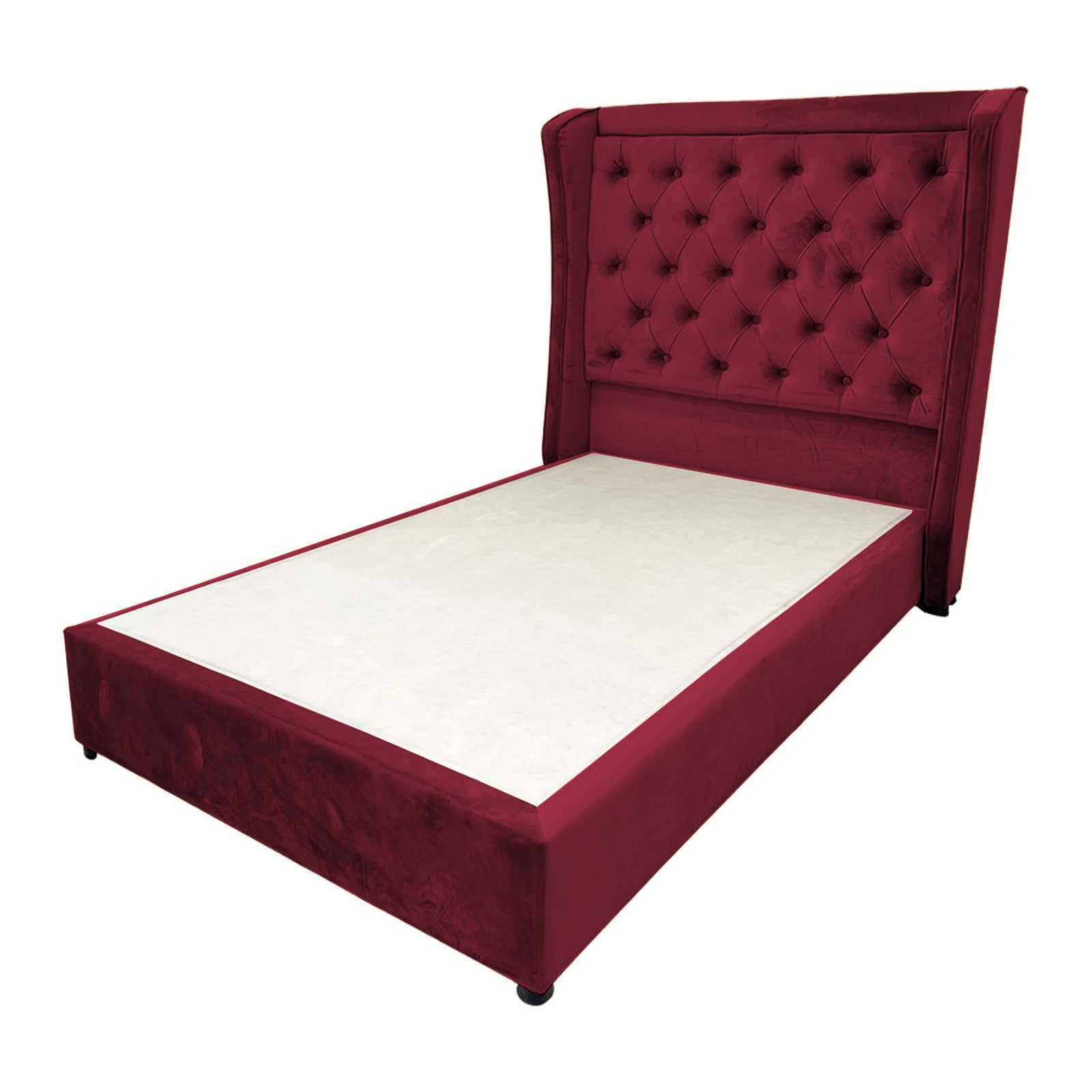 In House | Taj Mahal Bed Frame Velvet Burgundy 200x90