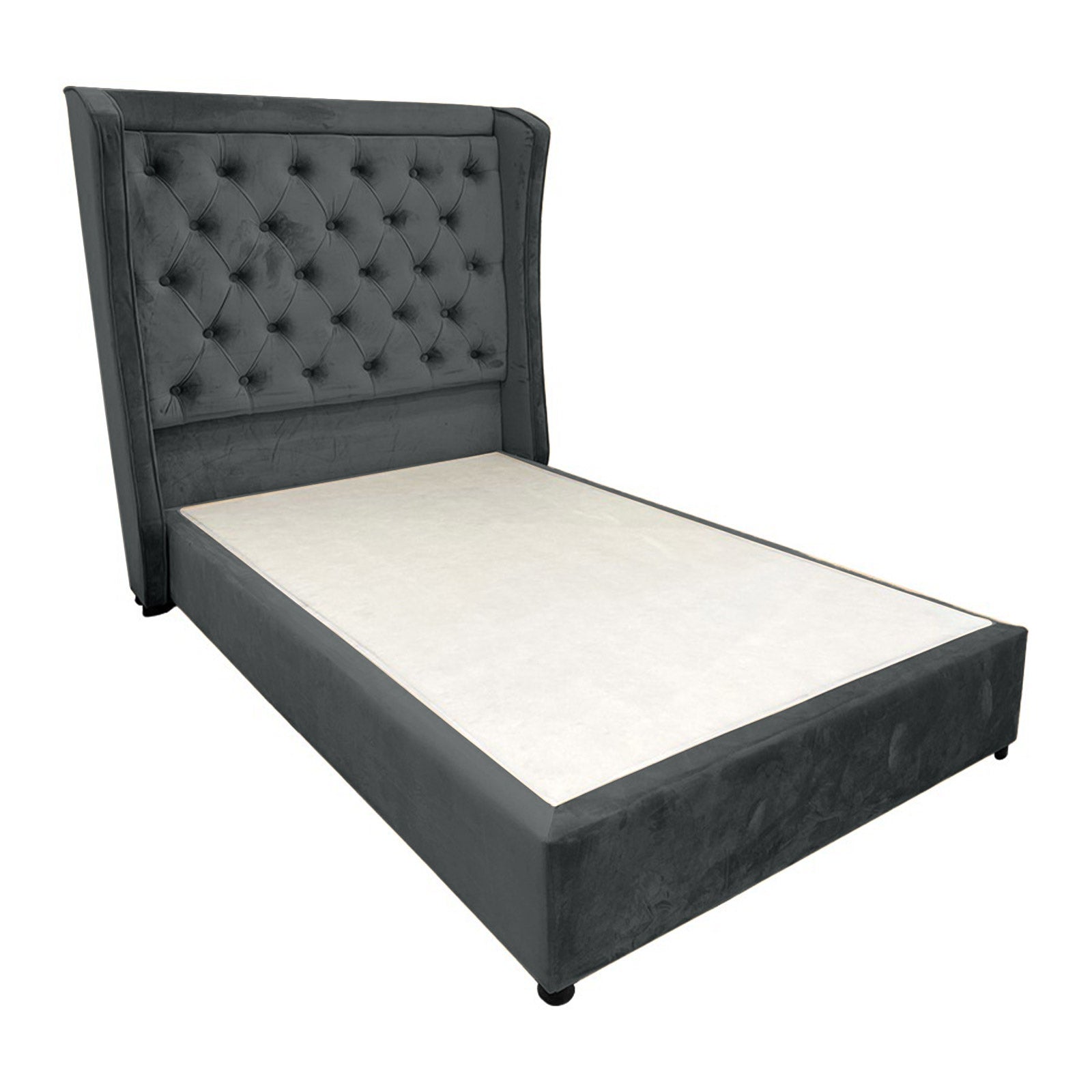 In House | Taj Mahal Bed Frame Velvet Dark Grey 200x100