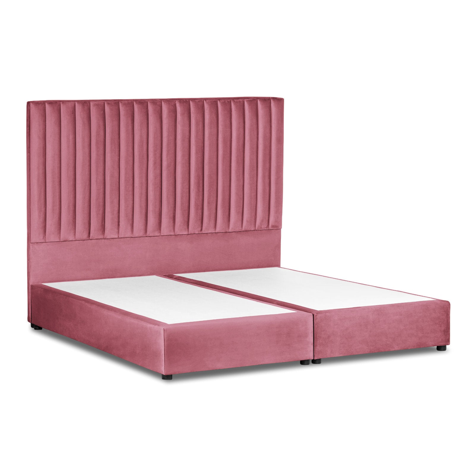In House | Paris Bed Frame Velvet Light Pink 200x160