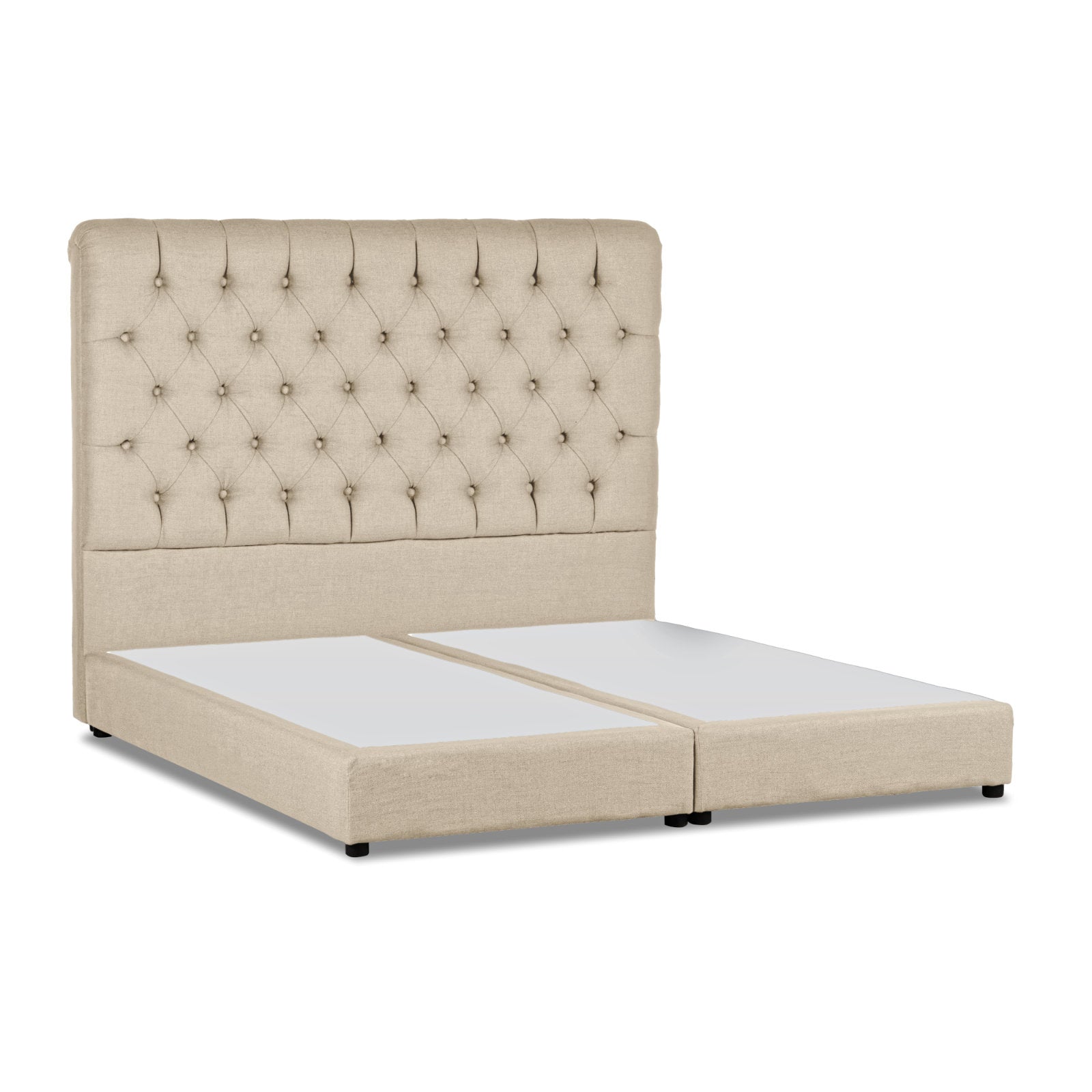 In House | Paris Bed Frame Velvet Light Beige 200x160