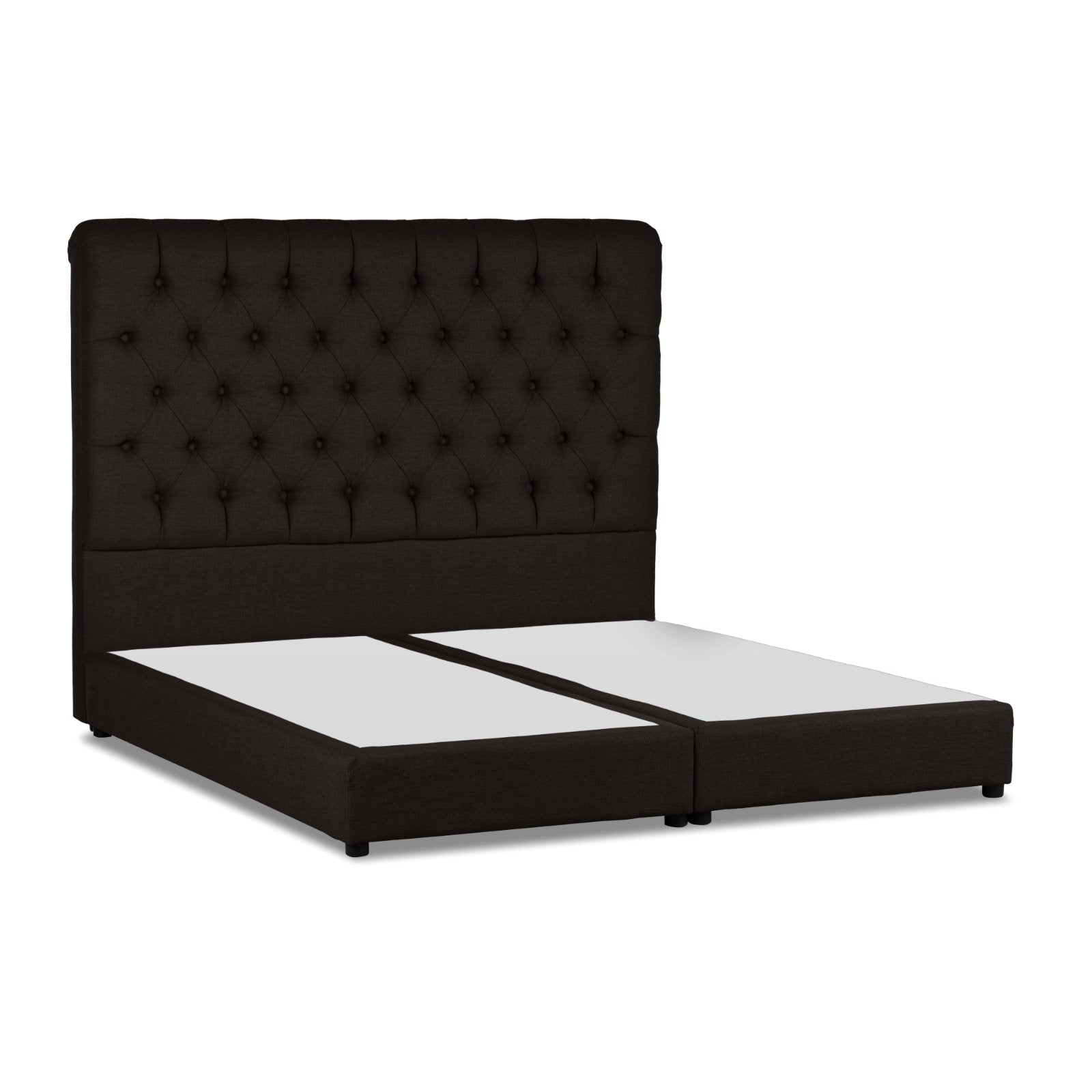 In House | Paris Bed Frame Velvet Dark Brown 200x180