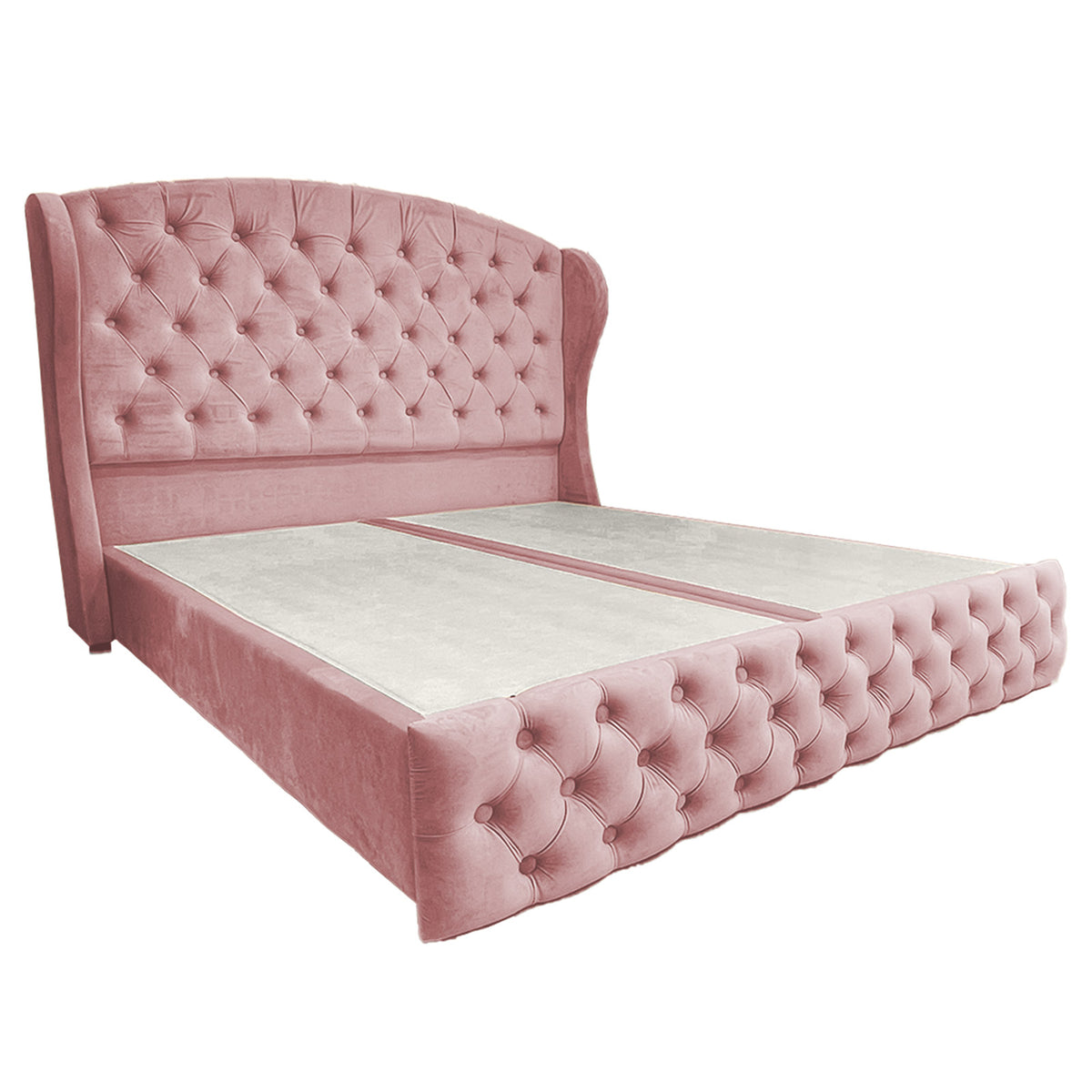 In House | Napoli Bed Frame Velvet Light Pink 200x150