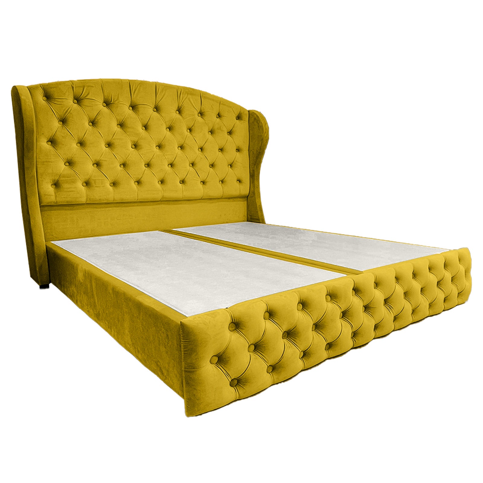In House | Napoli Bed Frame Velvet Gold 200x100