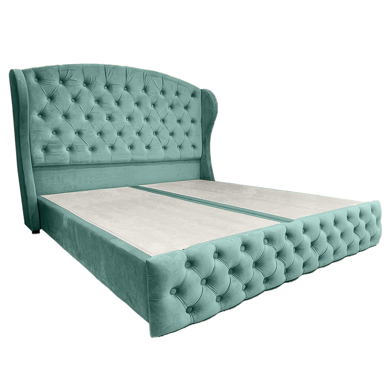 In House | Palermo Bed Frame Velvet Turquoise 200x160