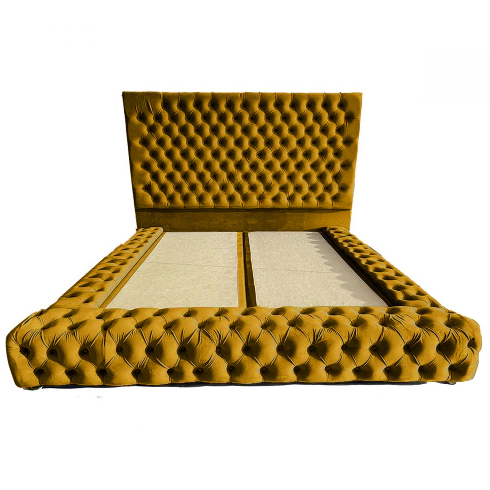 In House | Palermo Bed Frame Velvet Gold 200x100