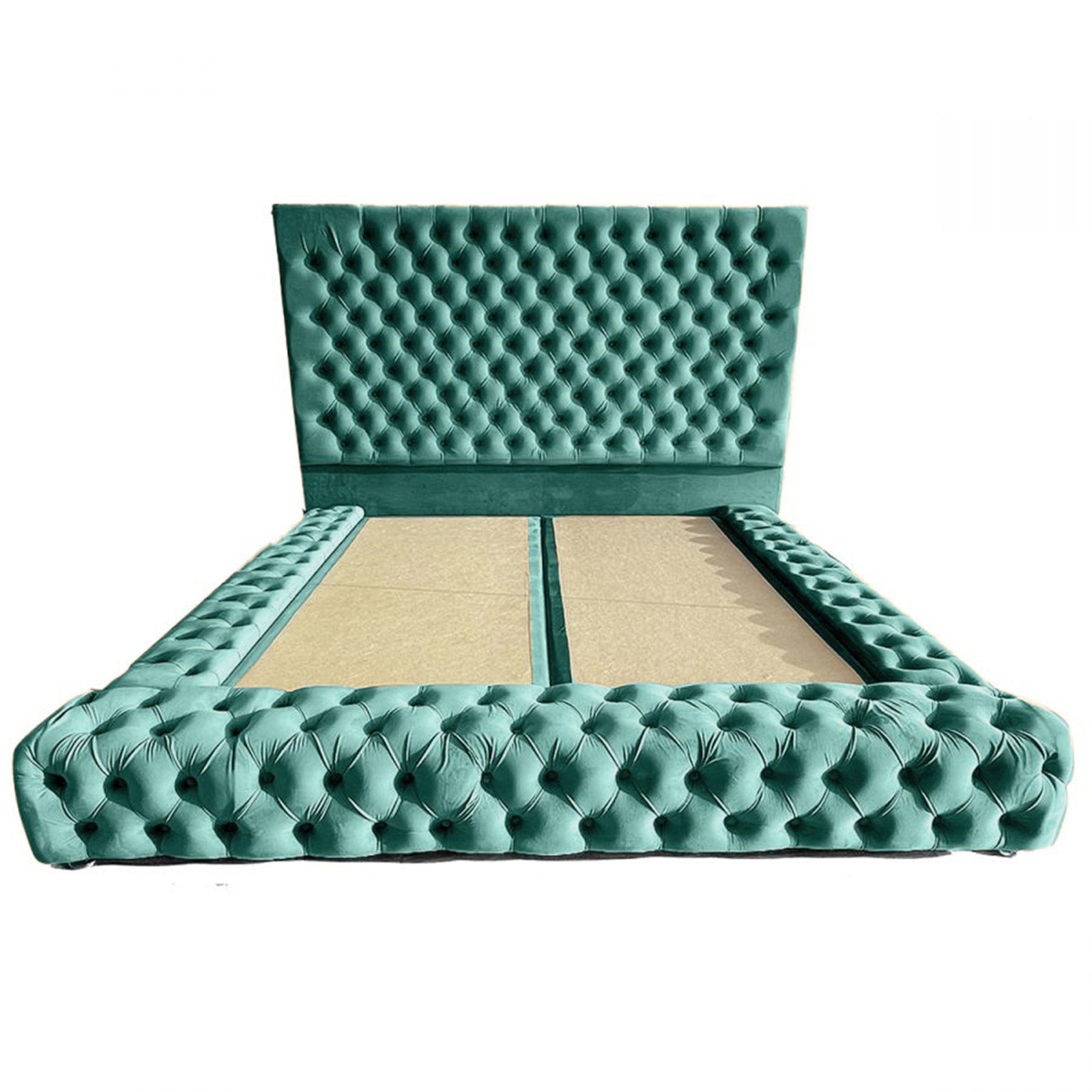 In House | Roma Bed Frame Velvet Turquoise 200x140