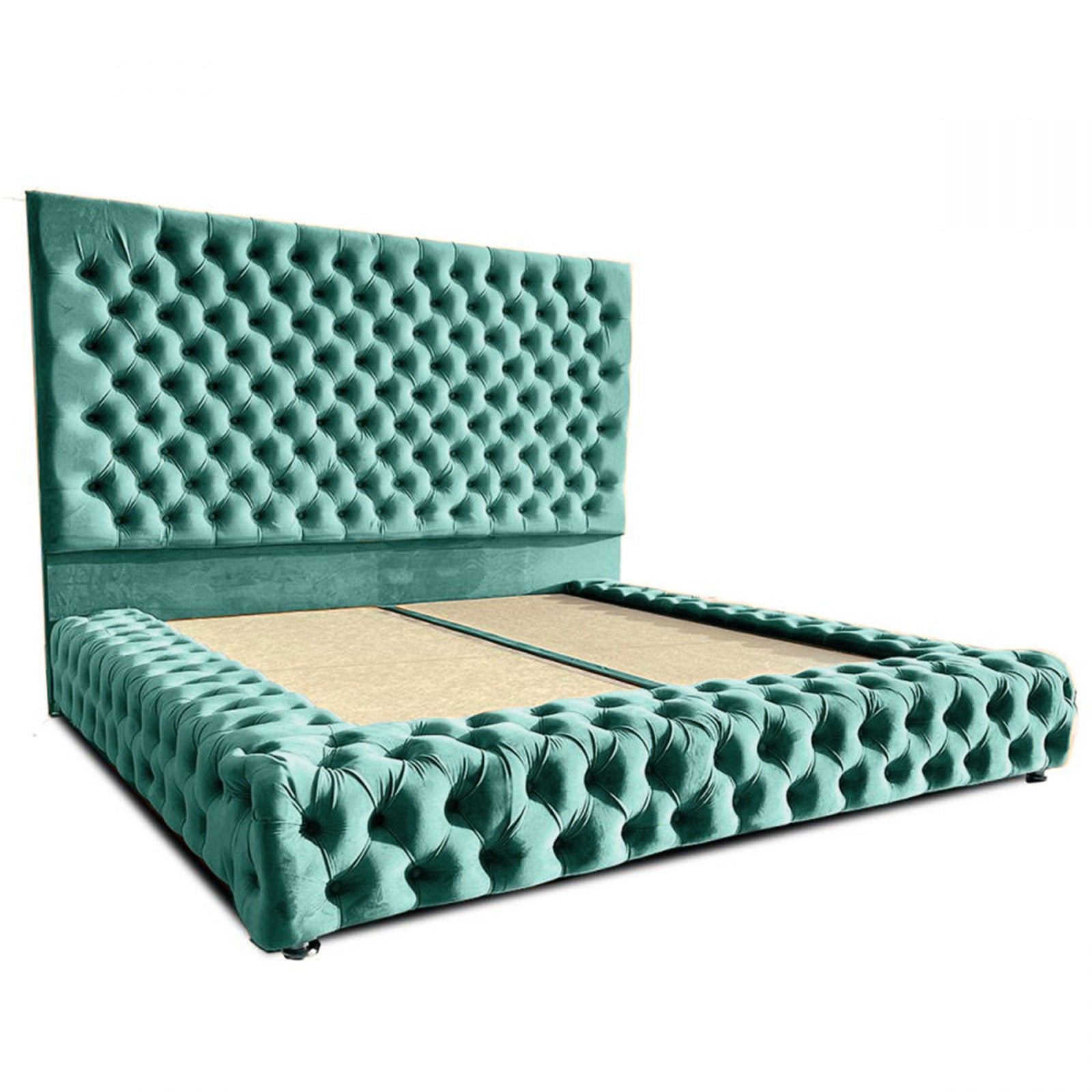 In House | Roma Bed Frame Velvet Turquoise 200x140