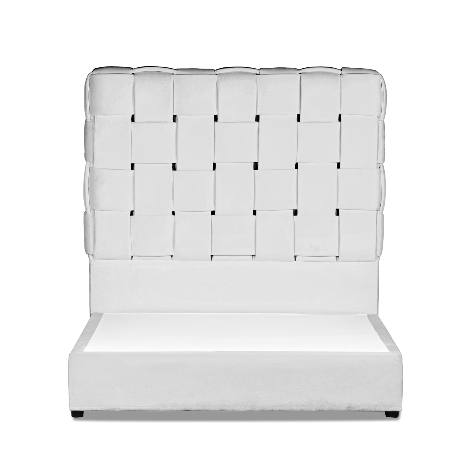 In House | Roma Bed Frame Velvet White 200x100