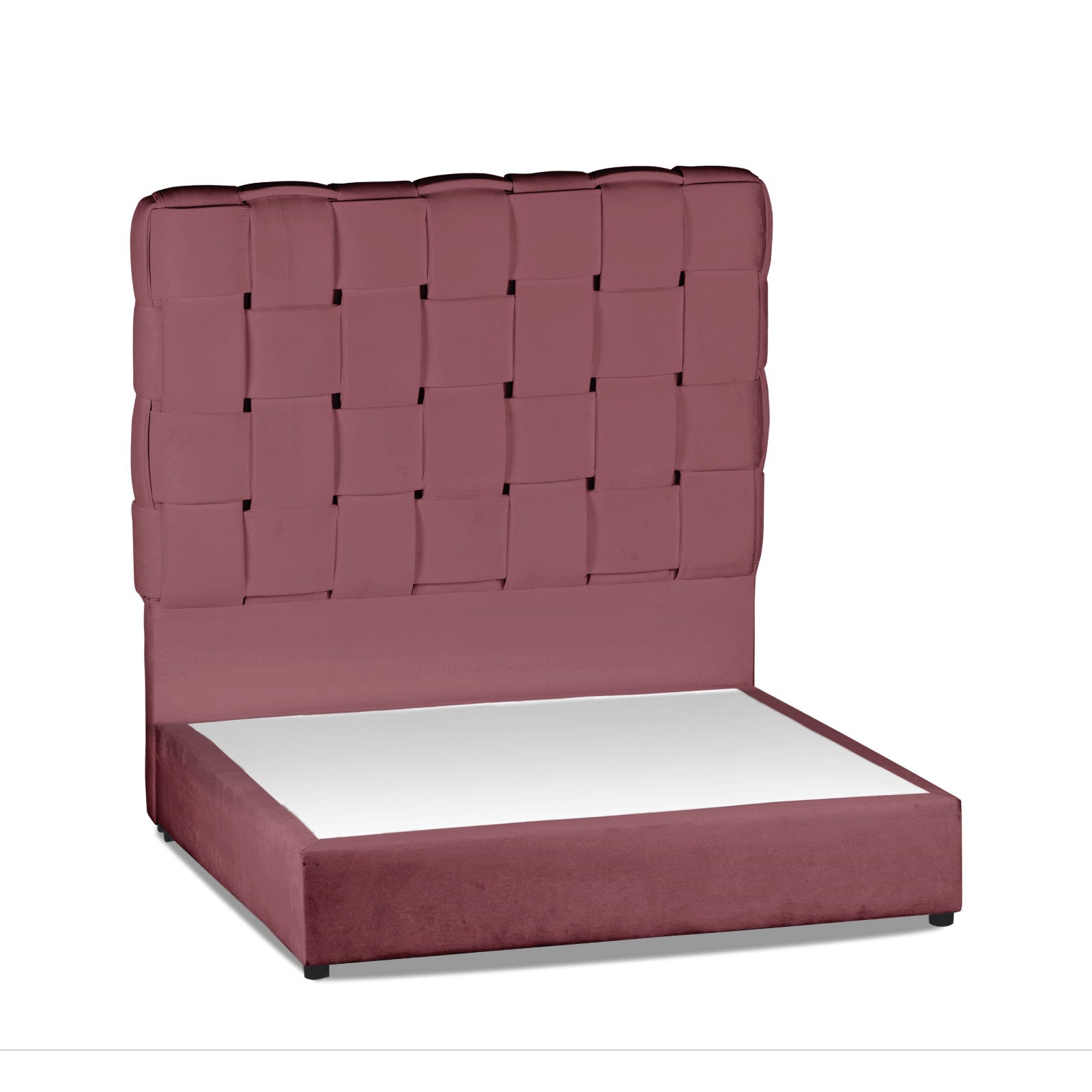 In House | Taj Bed Frame Velvet Dark Pink 200x160