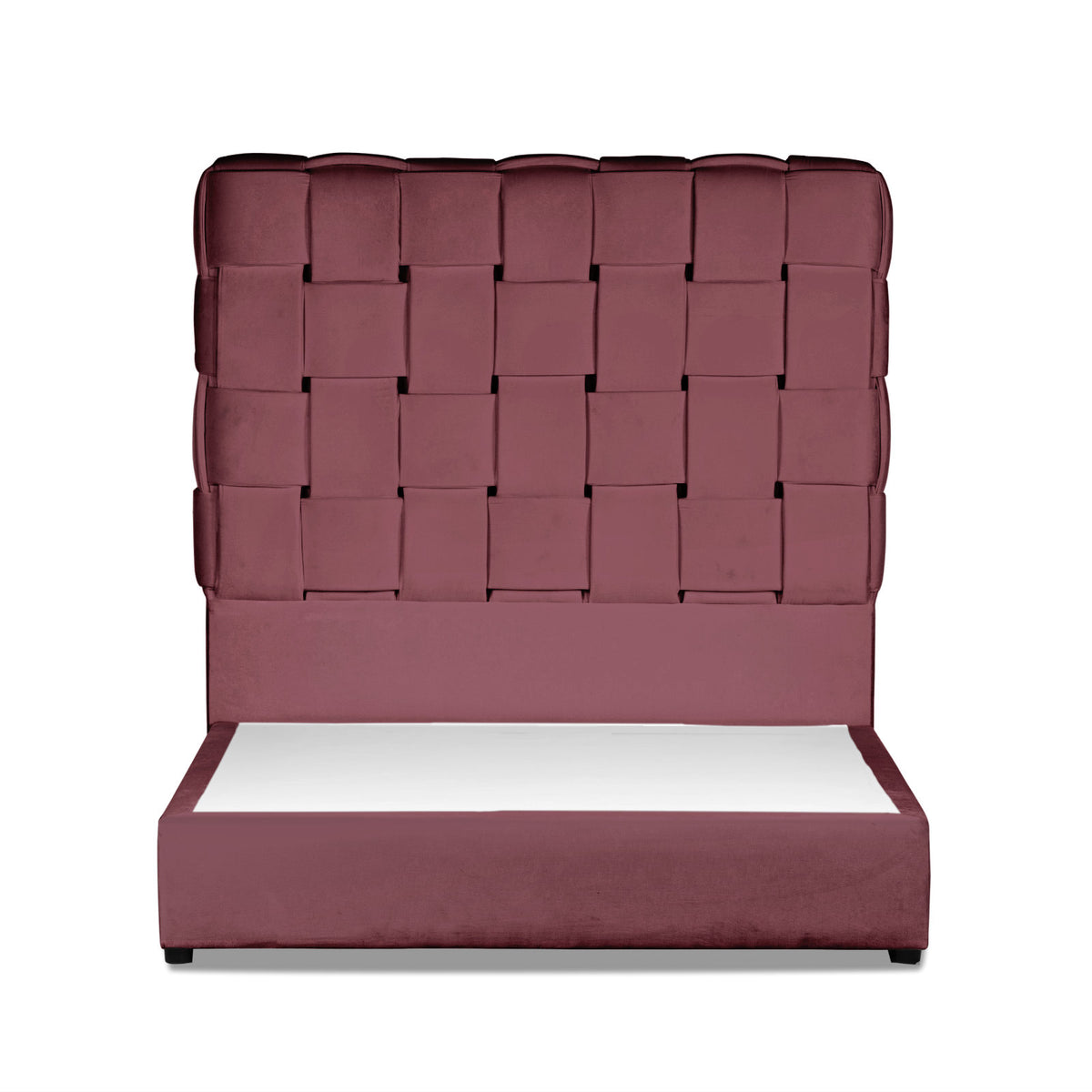 In House | Roma Bed Frame Velvet Dark Pink 200x90