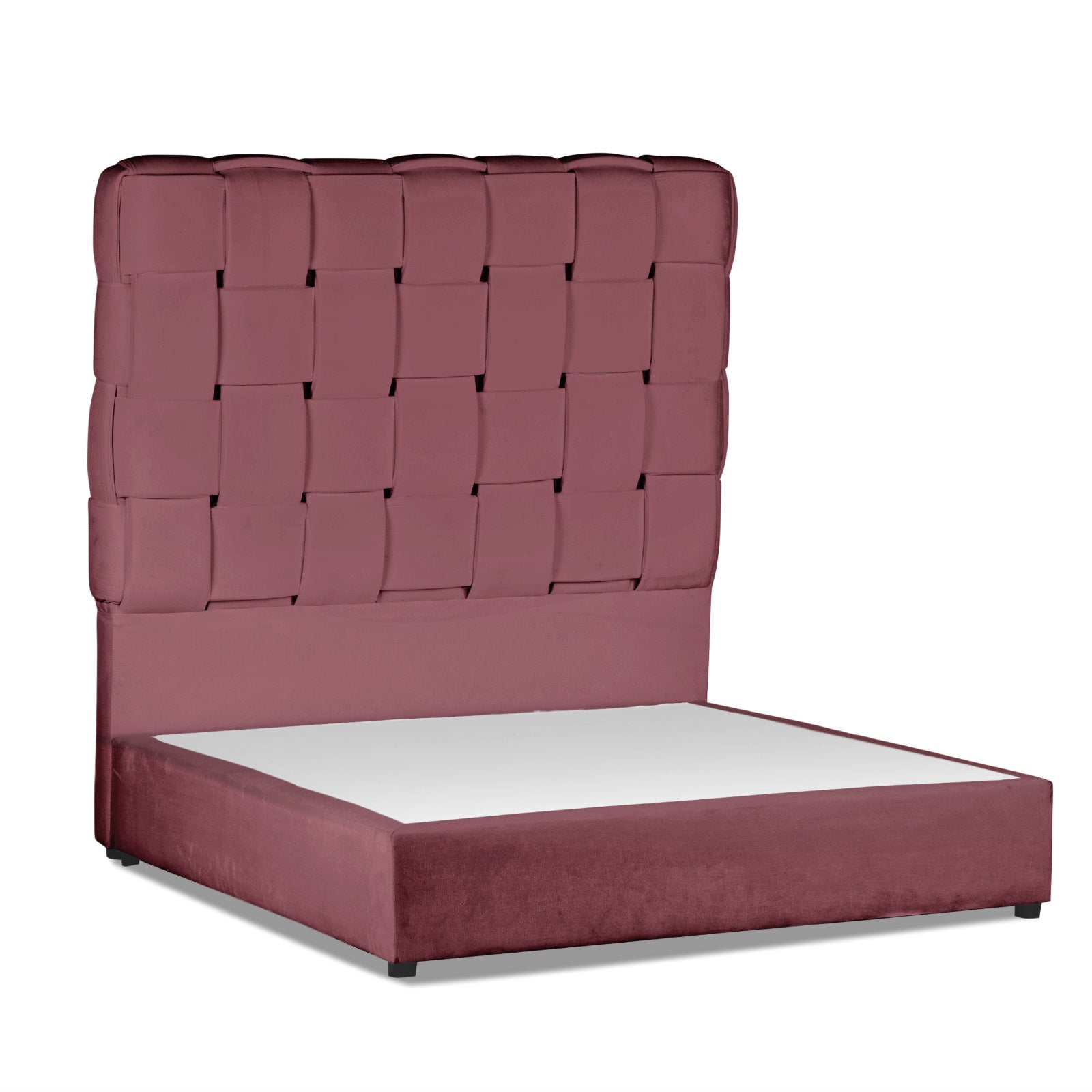 In House | Taj Bed Frame Velvet Dark Pink 200x160