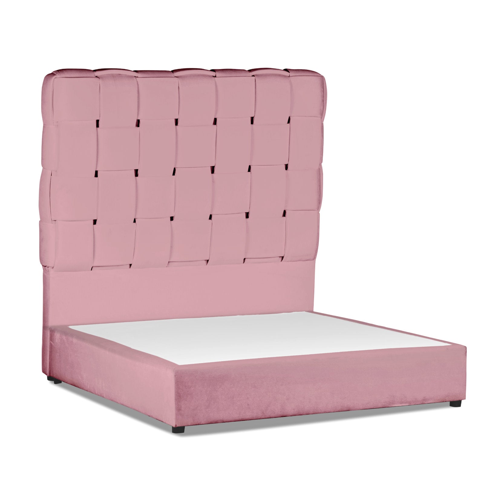 In House | Roma Bed Frame Velvet Light Pink 200x120