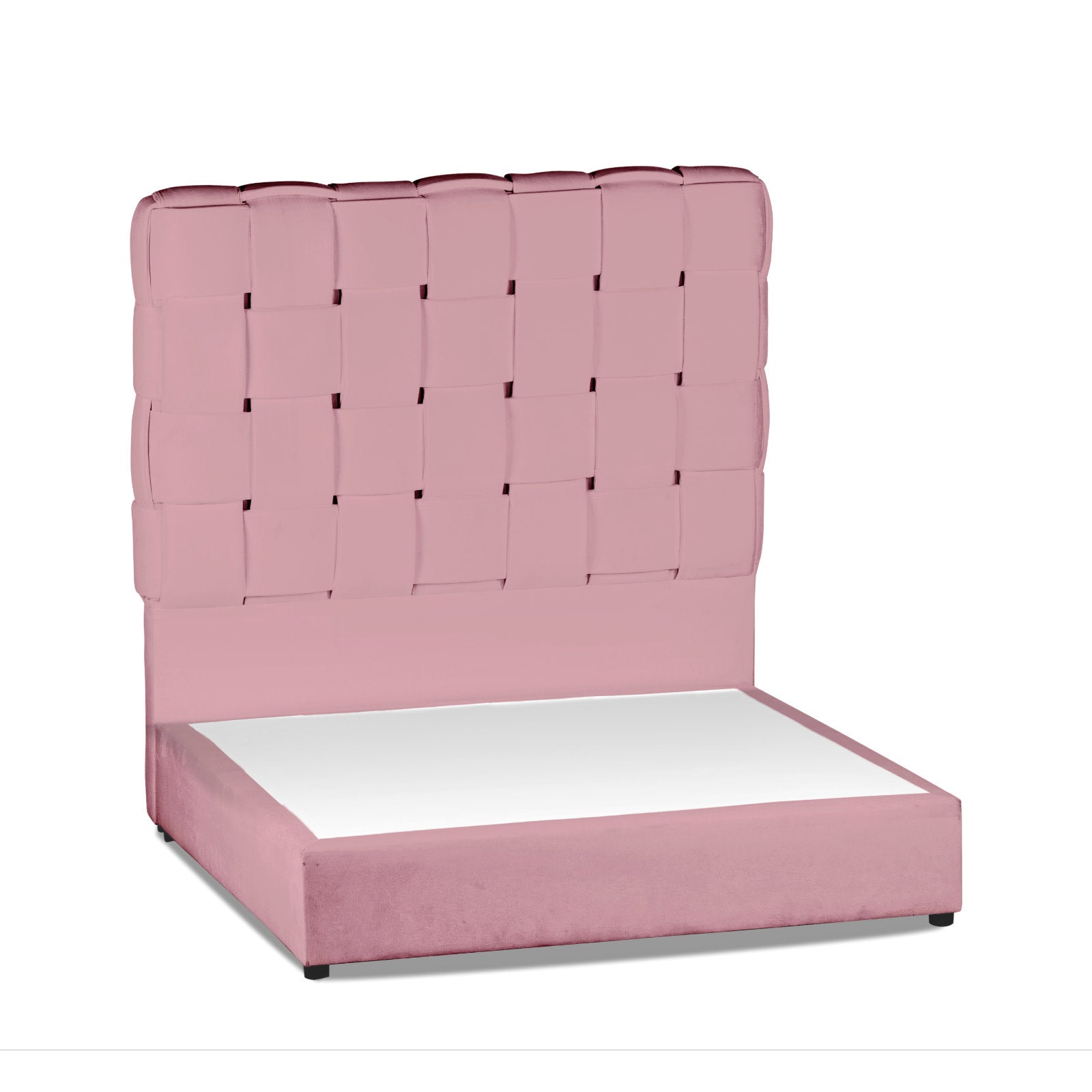 In House | Roma Bed Frame Velvet Light Pink 200x120