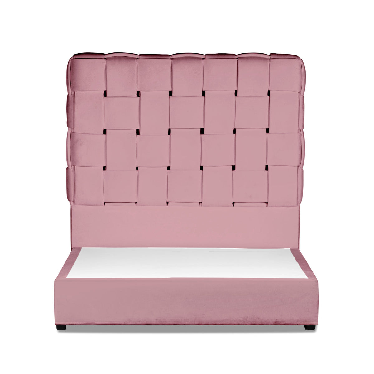 In House | Roma Bed Frame Velvet Light Pink 200x90