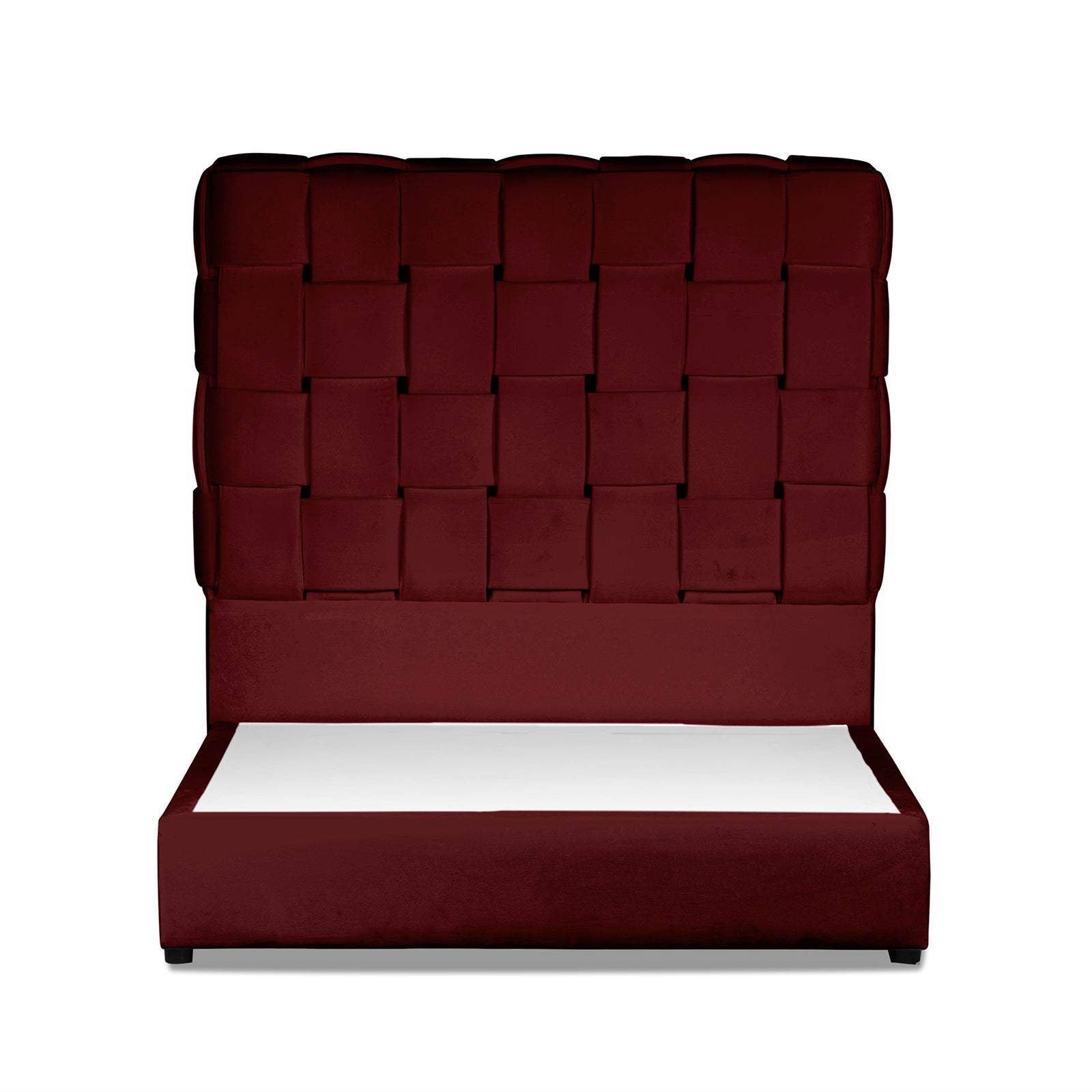 In House | Roma Bed Frame Velvet Burgundy 200x100
