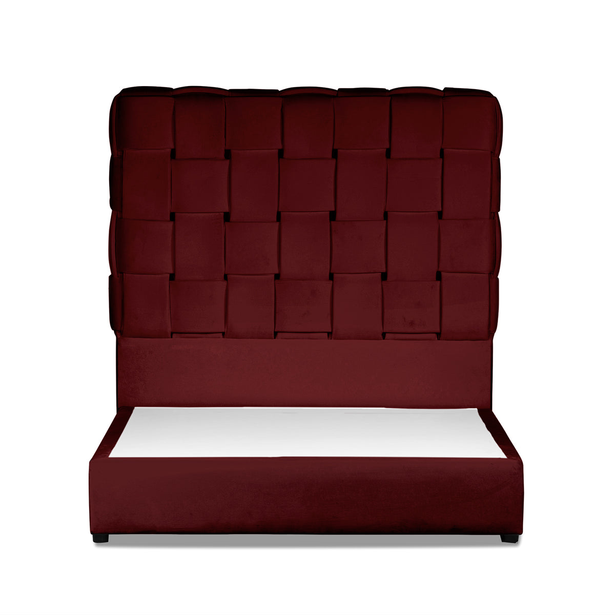 In House | Roma Bed Frame Velvet Burgundy 200x90