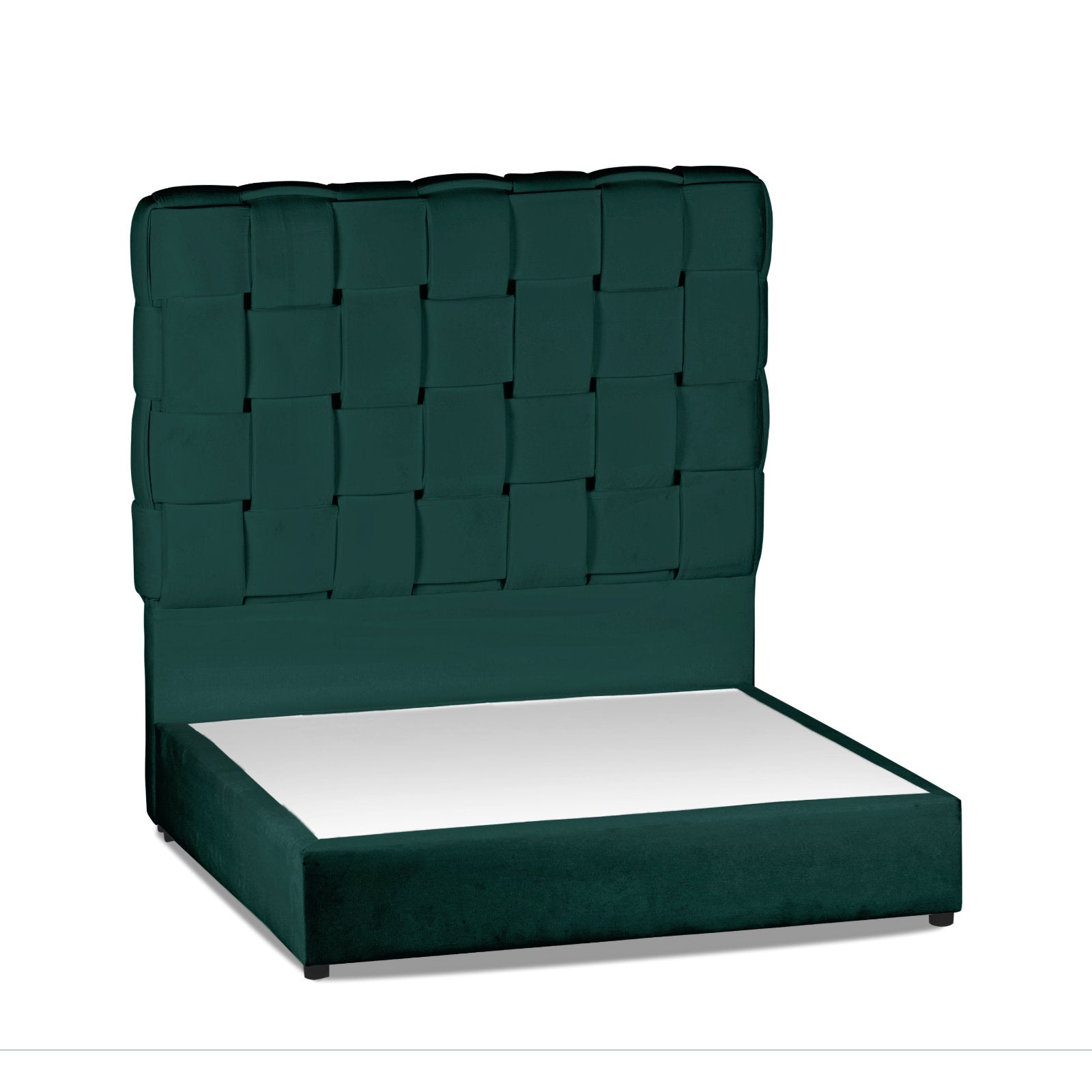 In House | Taj Bed Frame Velvet Dark Green 200x160