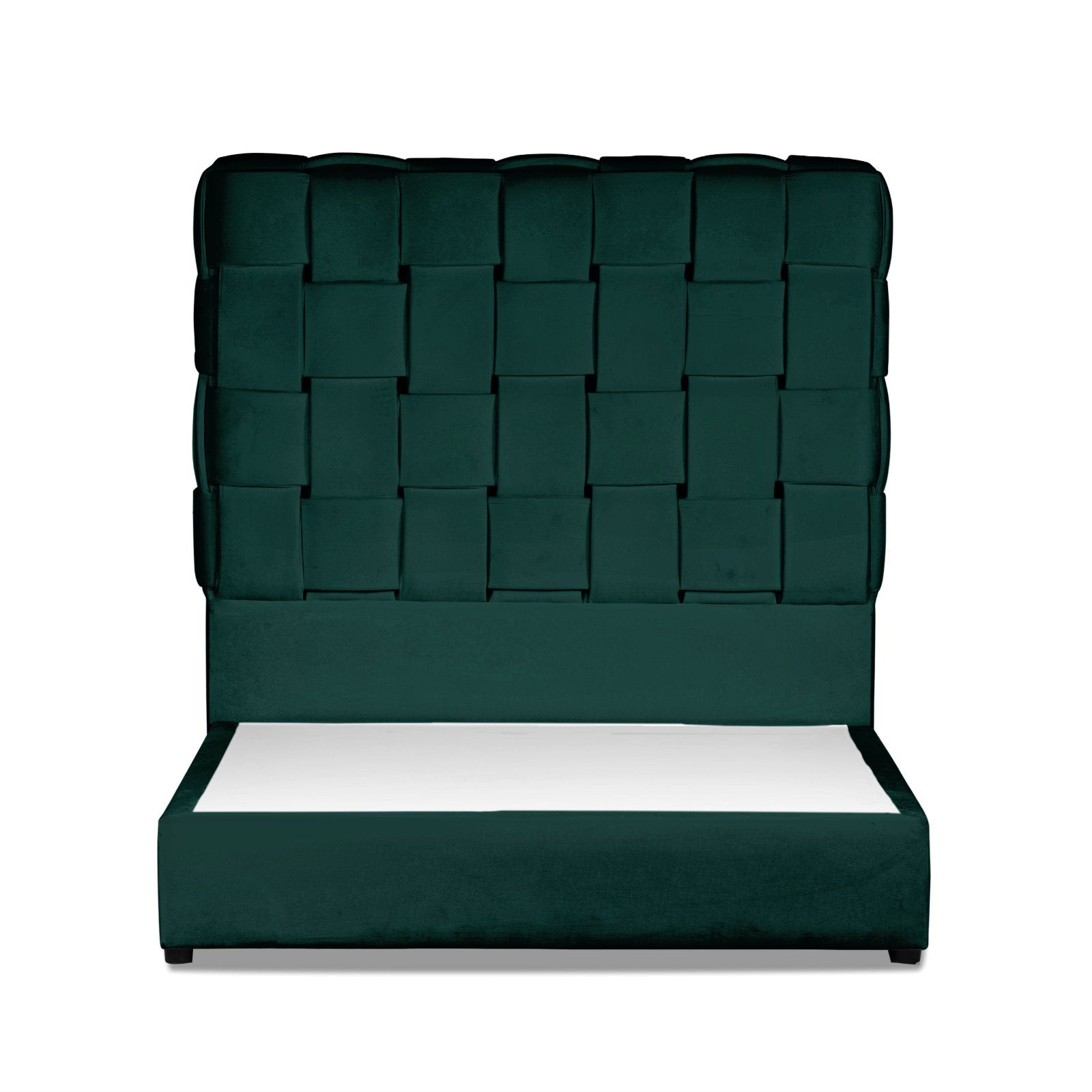 In House | Roma Bed Frame Velvet Dark Green 200x120