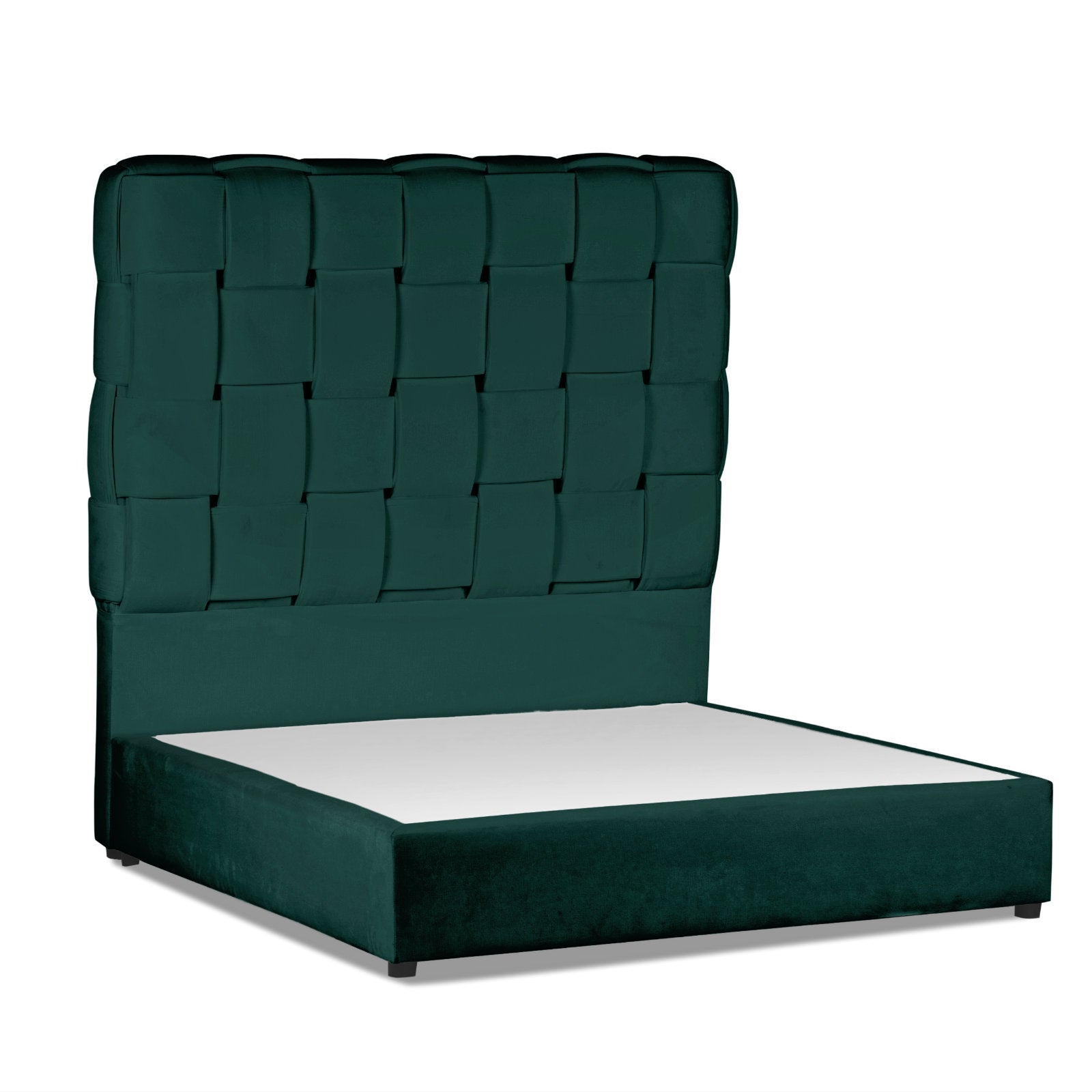 In House | Roma Bed Frame Velvet Dark Green 200x120