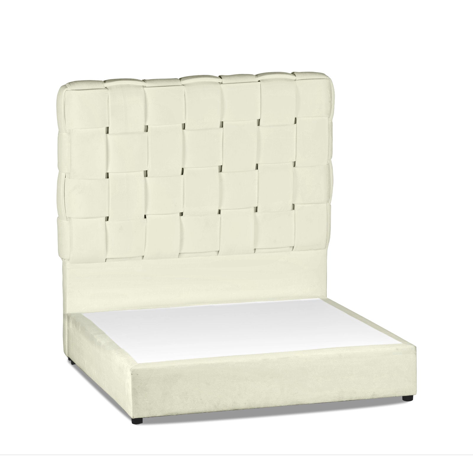 In House | Taj Bed Frame Velvet Ivory 200x160