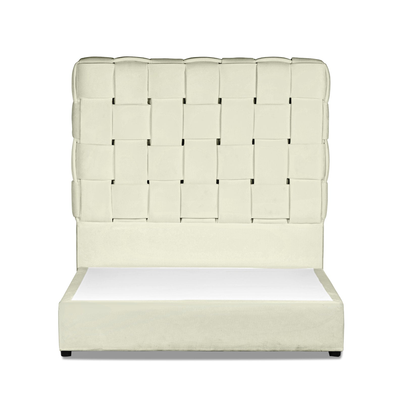 In House | Taj Bed Frame Velvet Ivory 200x160