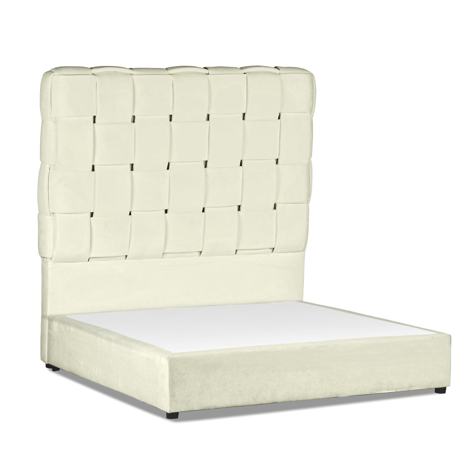 In House | Taj Bed Frame Velvet Ivory 200x160
