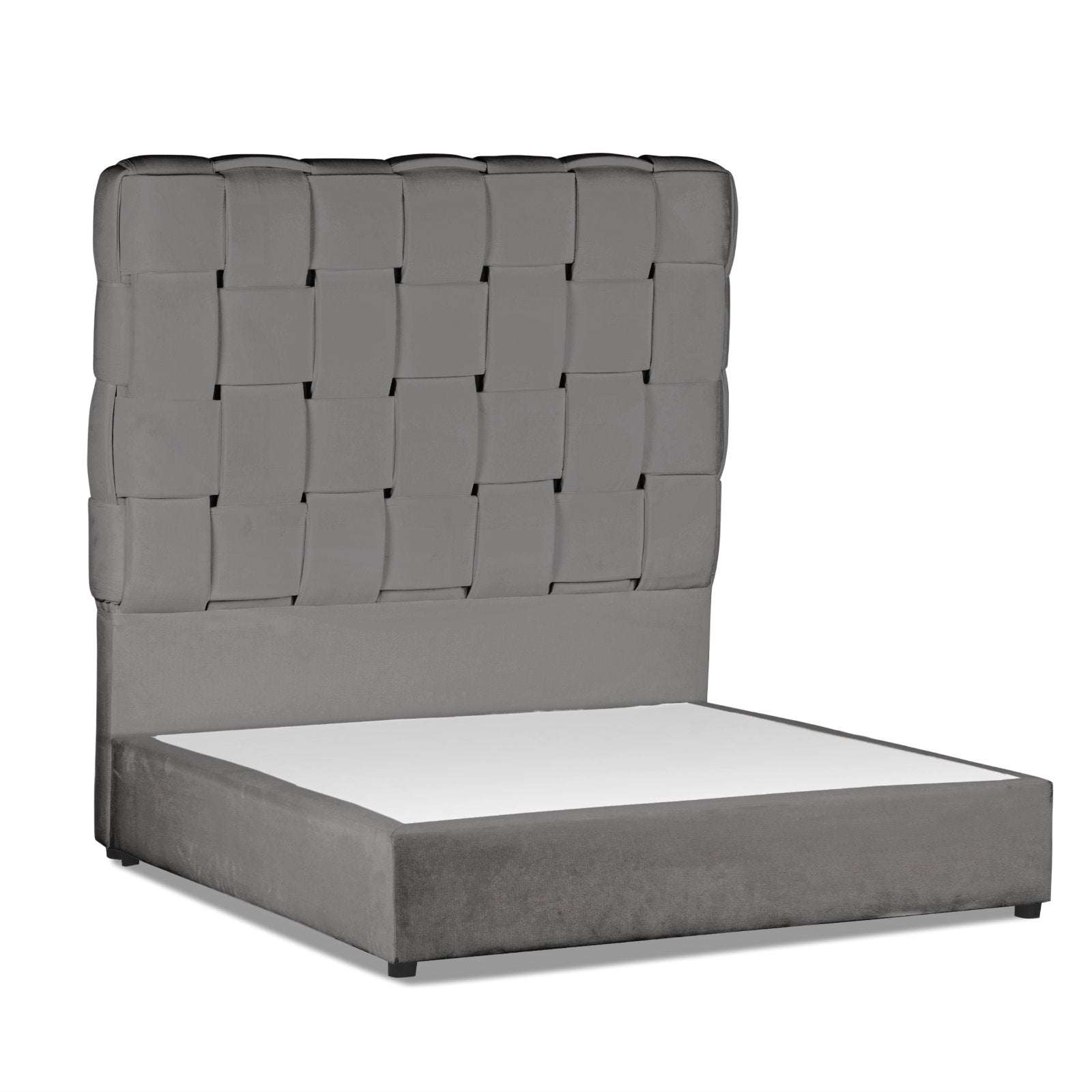 In House | Roma Bed Frame Velvet Grey 200x120