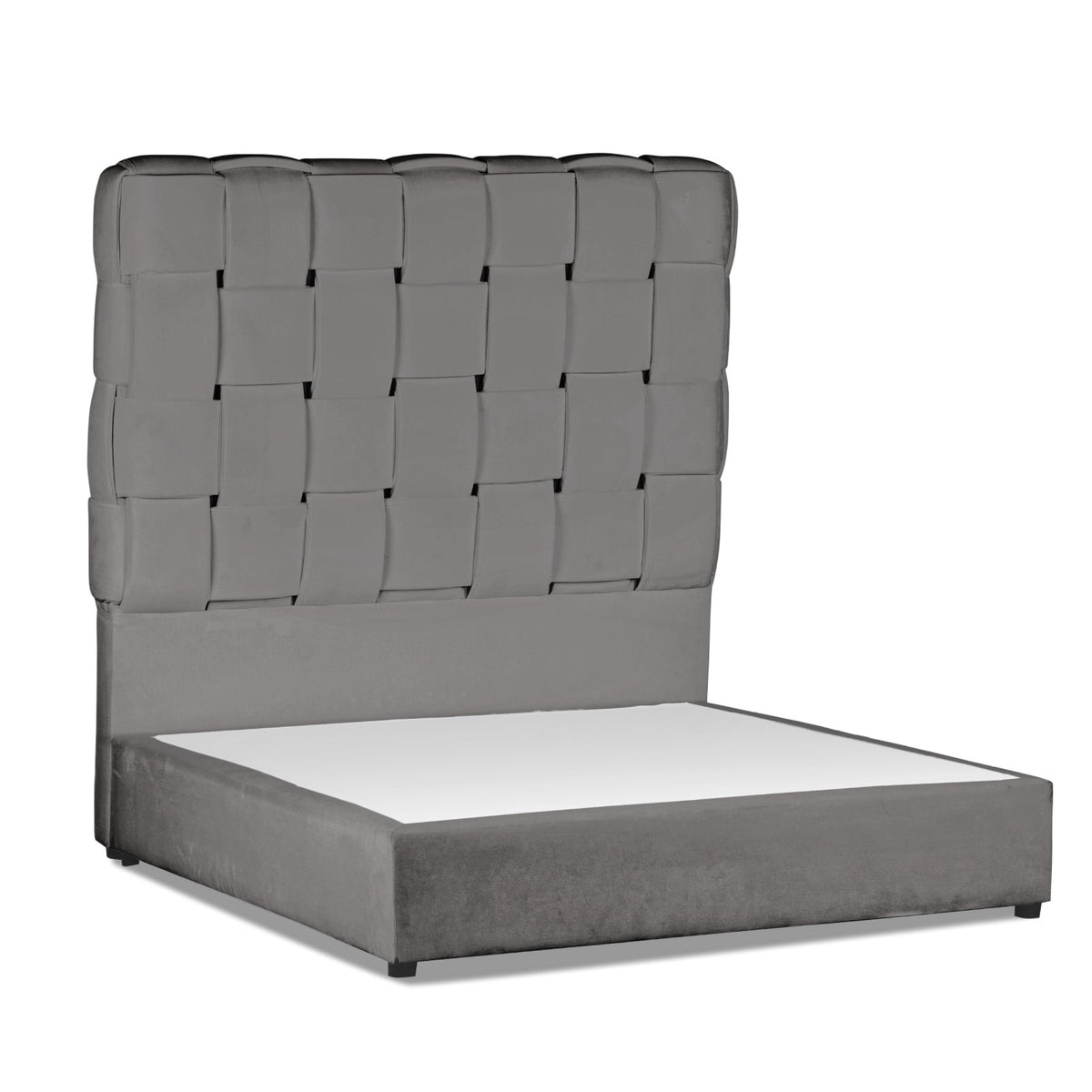 In House | Roma Bed Frame Velvet Grey 200x120