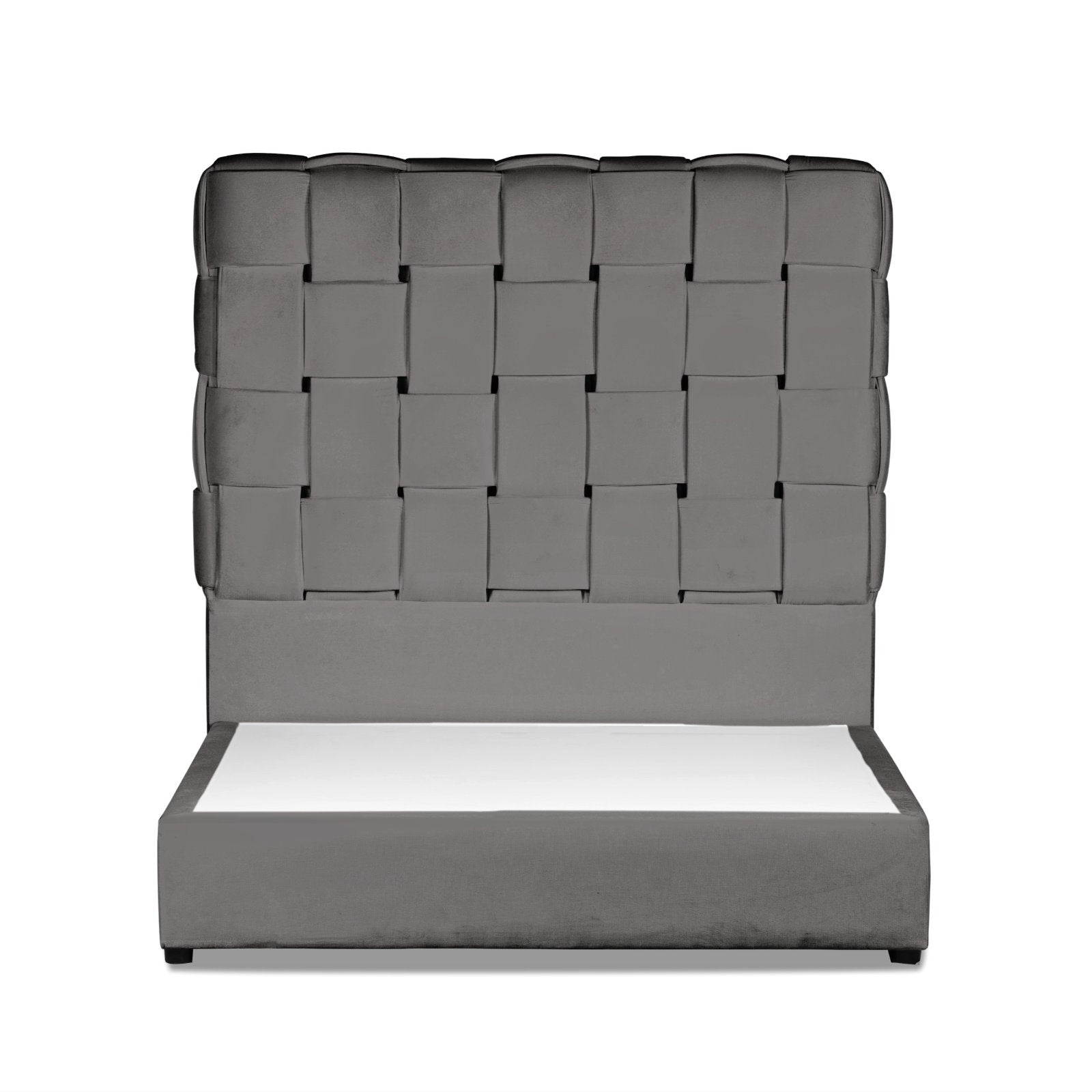 In House | Roma Bed Frame Velvet Grey 200x90