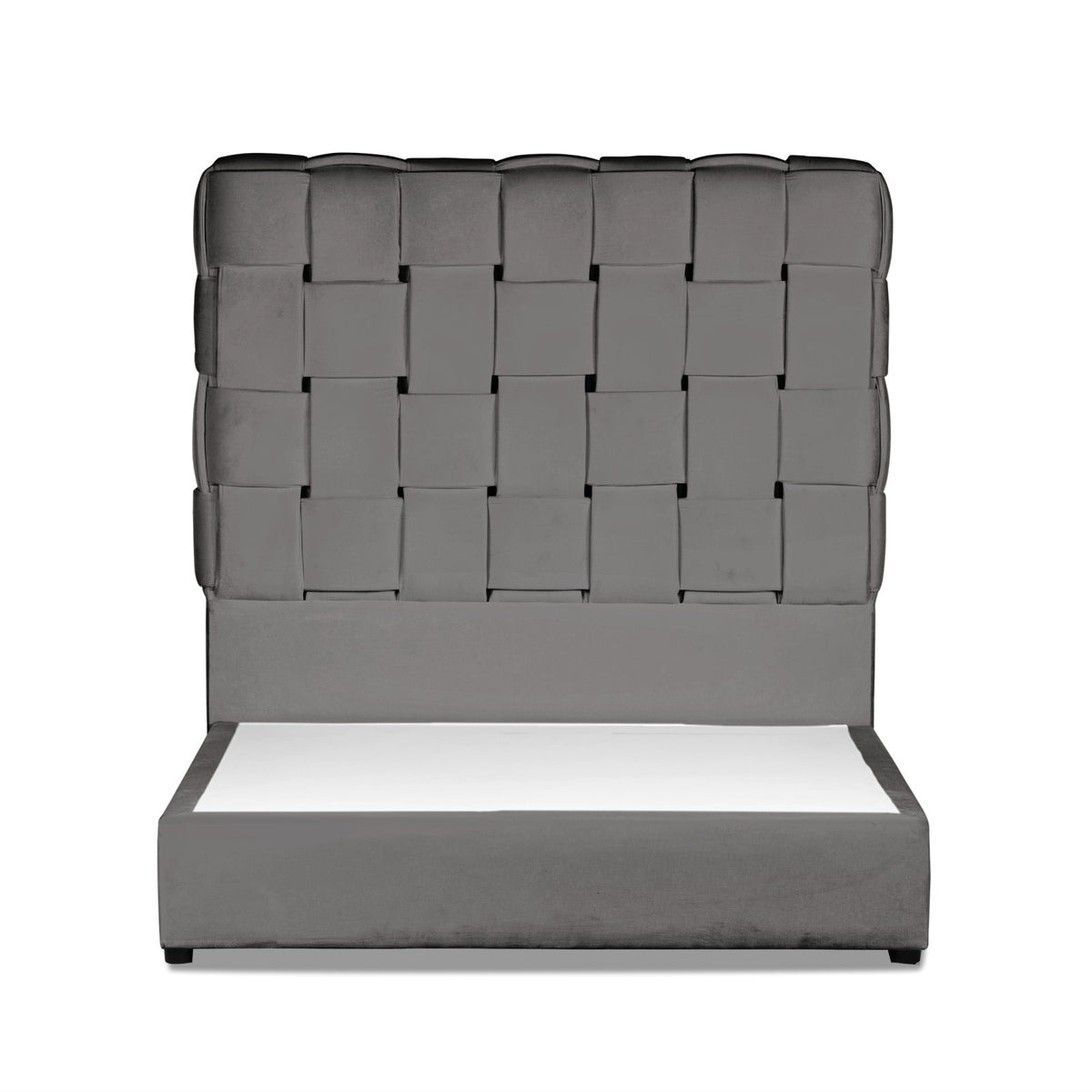 In House | Roma Bed Frame Velvet Grey 200x120