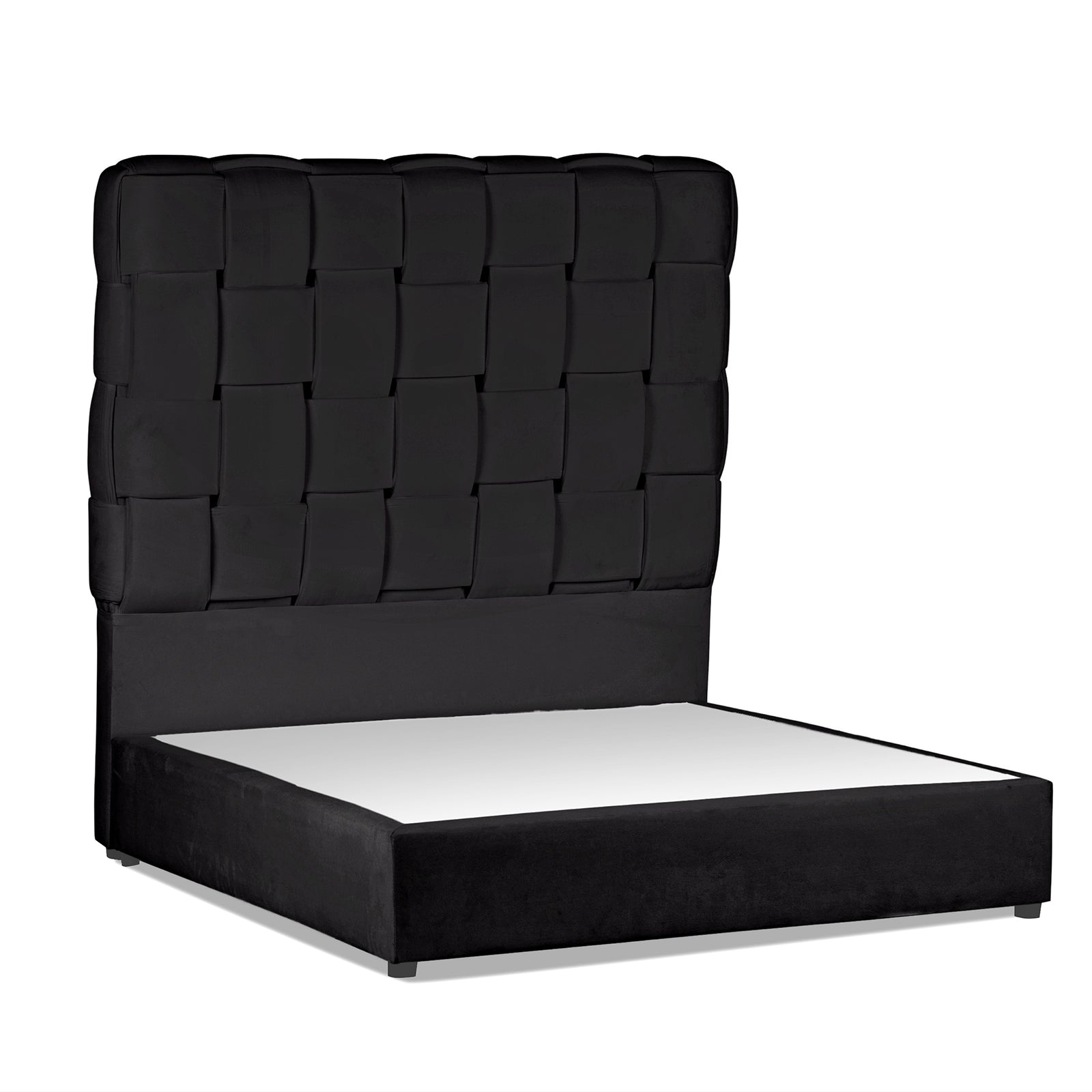 In House | Roma Bed Frame Velvet Black 200x120