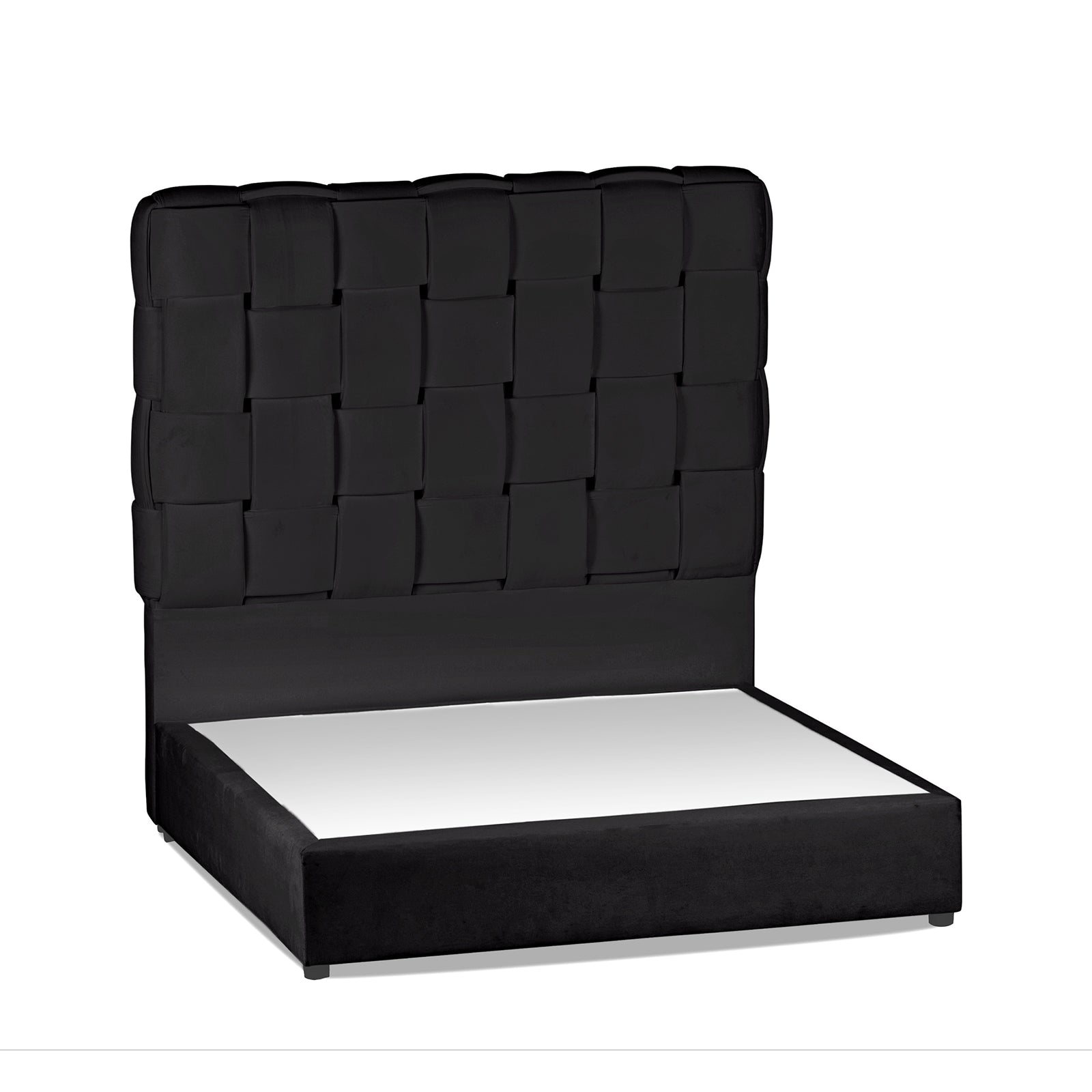 In House | Roma Bed Frame Velvet Black 200x120