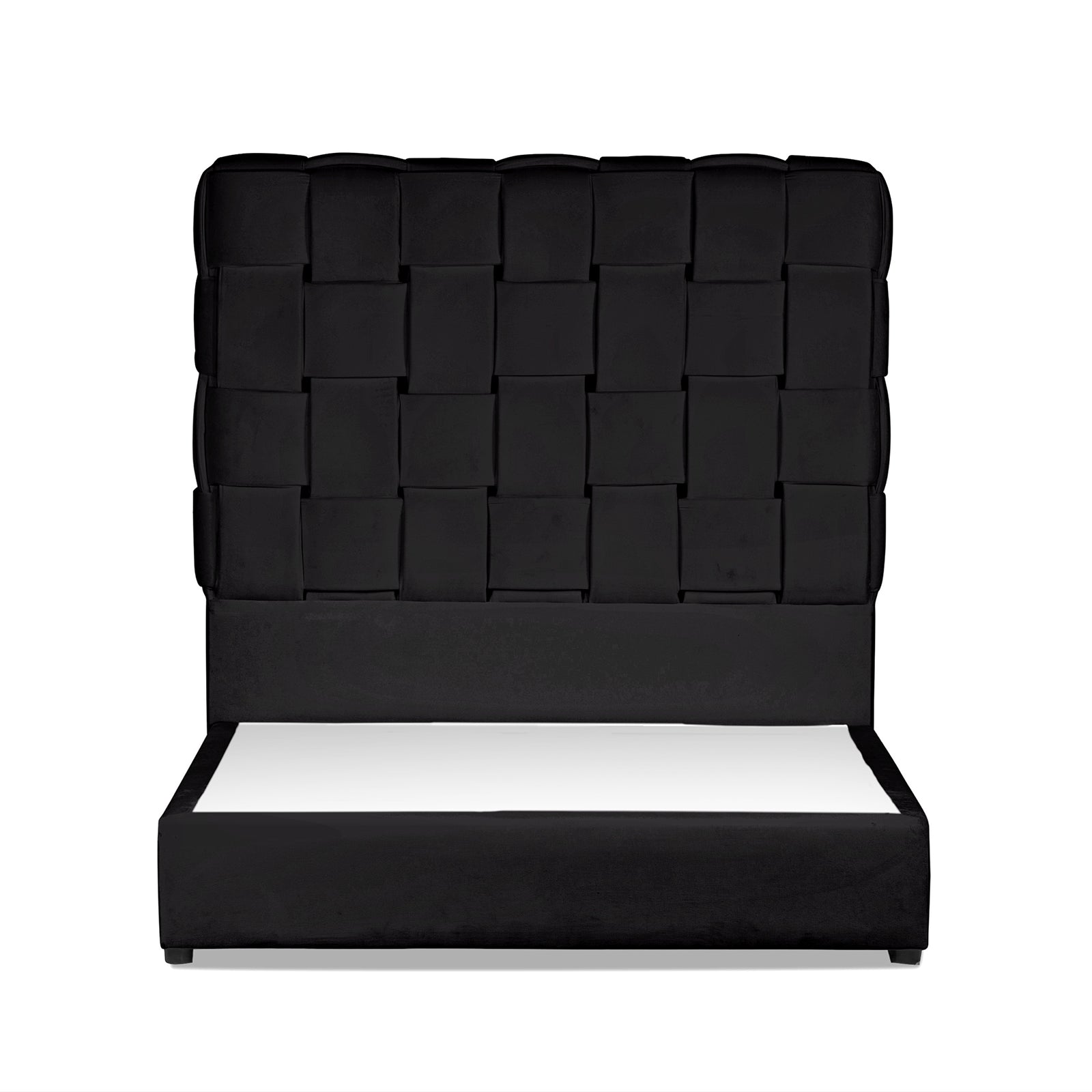 In House | Roma Bed Frame Velvet Black 200x120