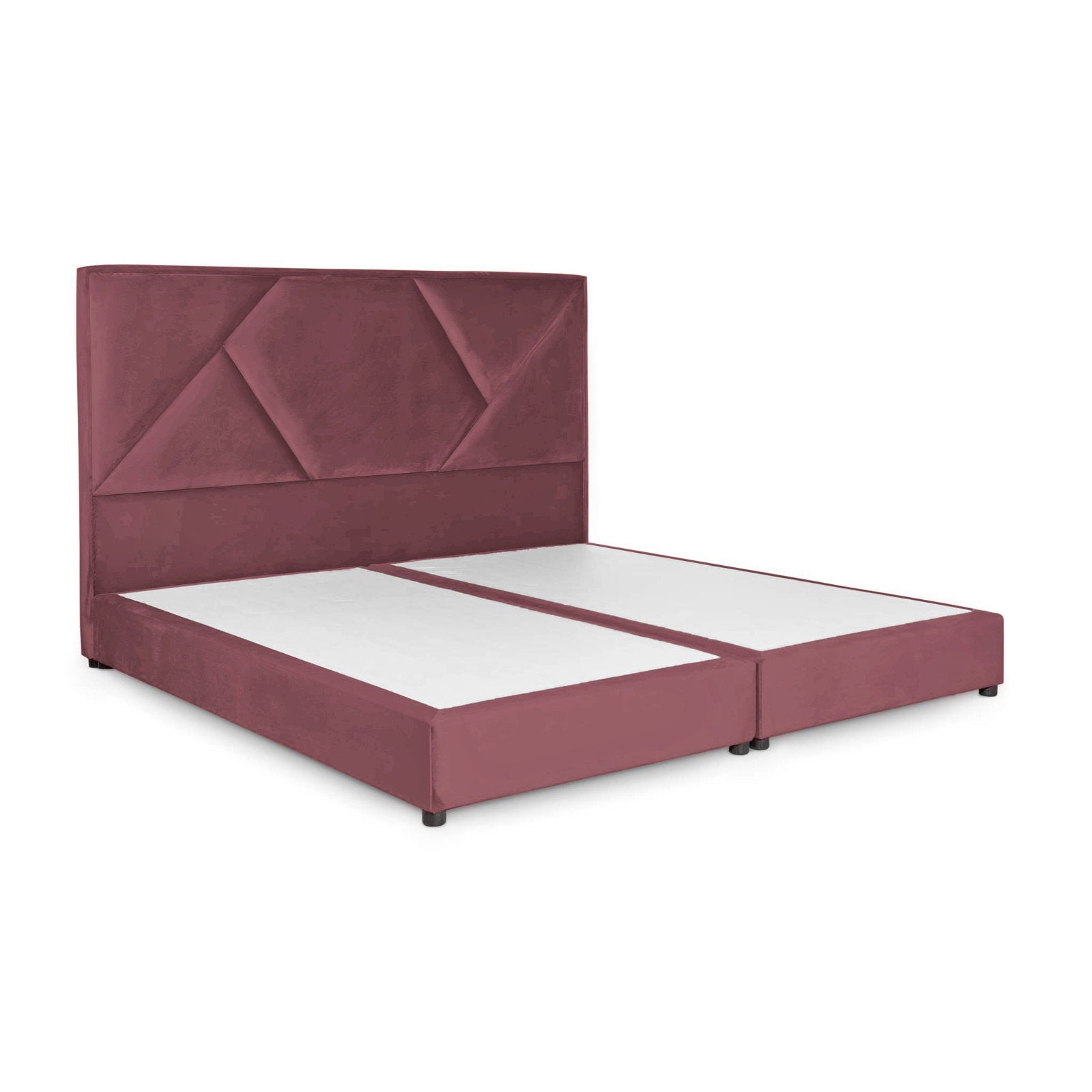 In House | Taj Mahal Bed Frame Linen Dark Pink 200x200