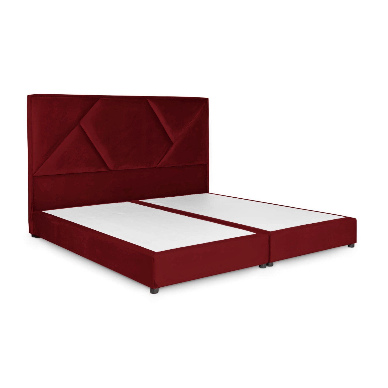 In House | Taj Mahal Bed Frame Linen Burgundy 200x200