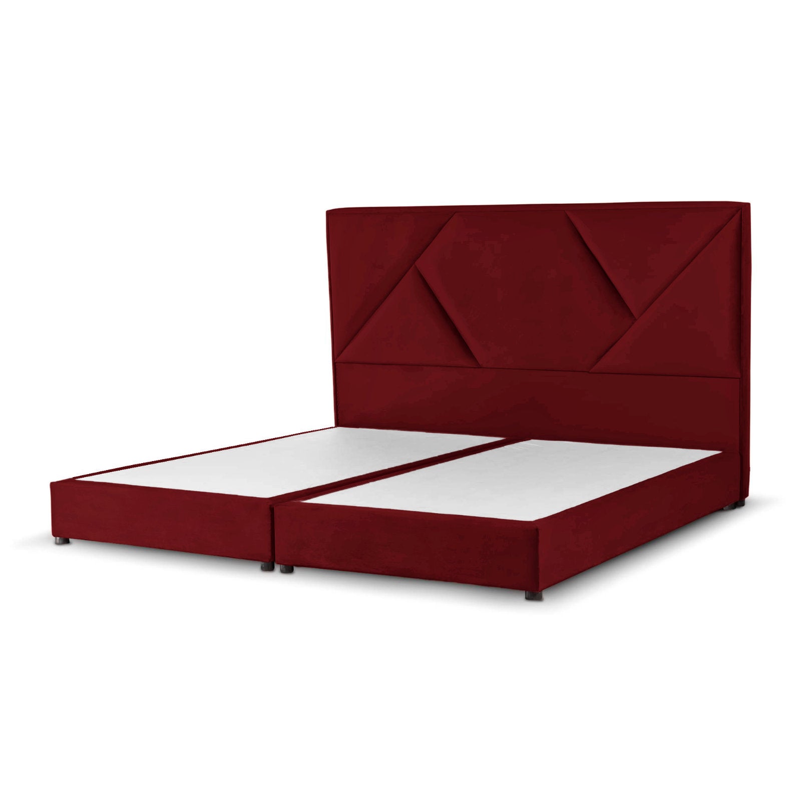 In House | Taj Mahal Bed Frame Linen Burgundy 200x200