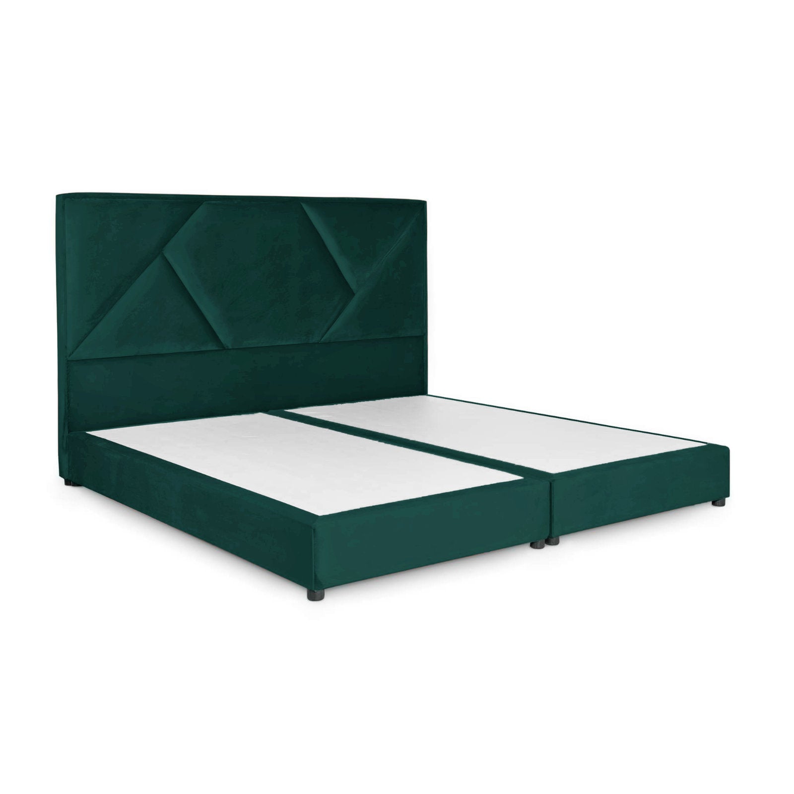 In House | Taj Mahal Bed Frame Linen Dark Green 200x200