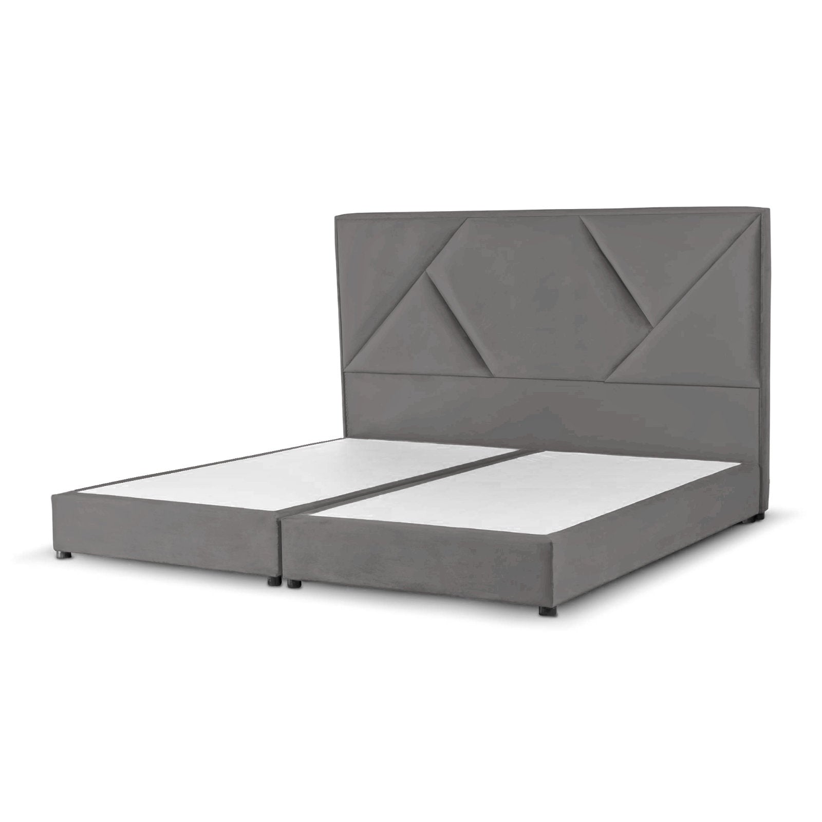 In House | Taj Bed Frame Velvet Grey 200x100