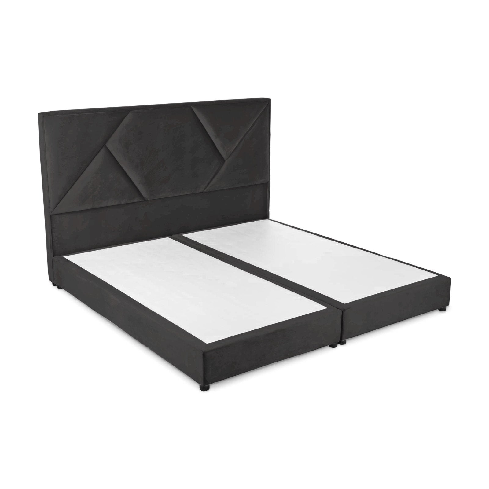 In House | Taj Bed Frame Velvet Dark Grey 200x120