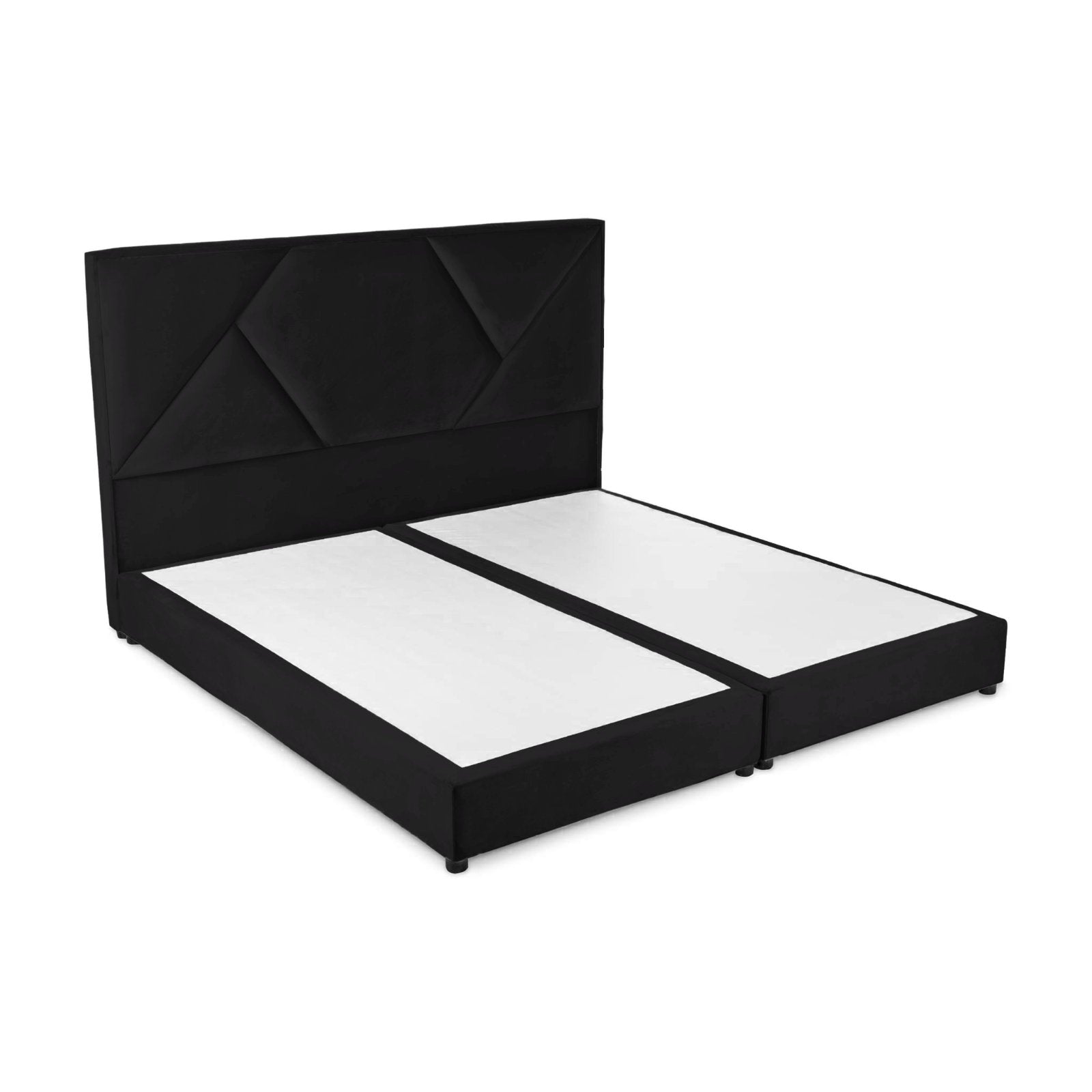 In House | Taj Mahal Bed Frame Linen Black 200x200