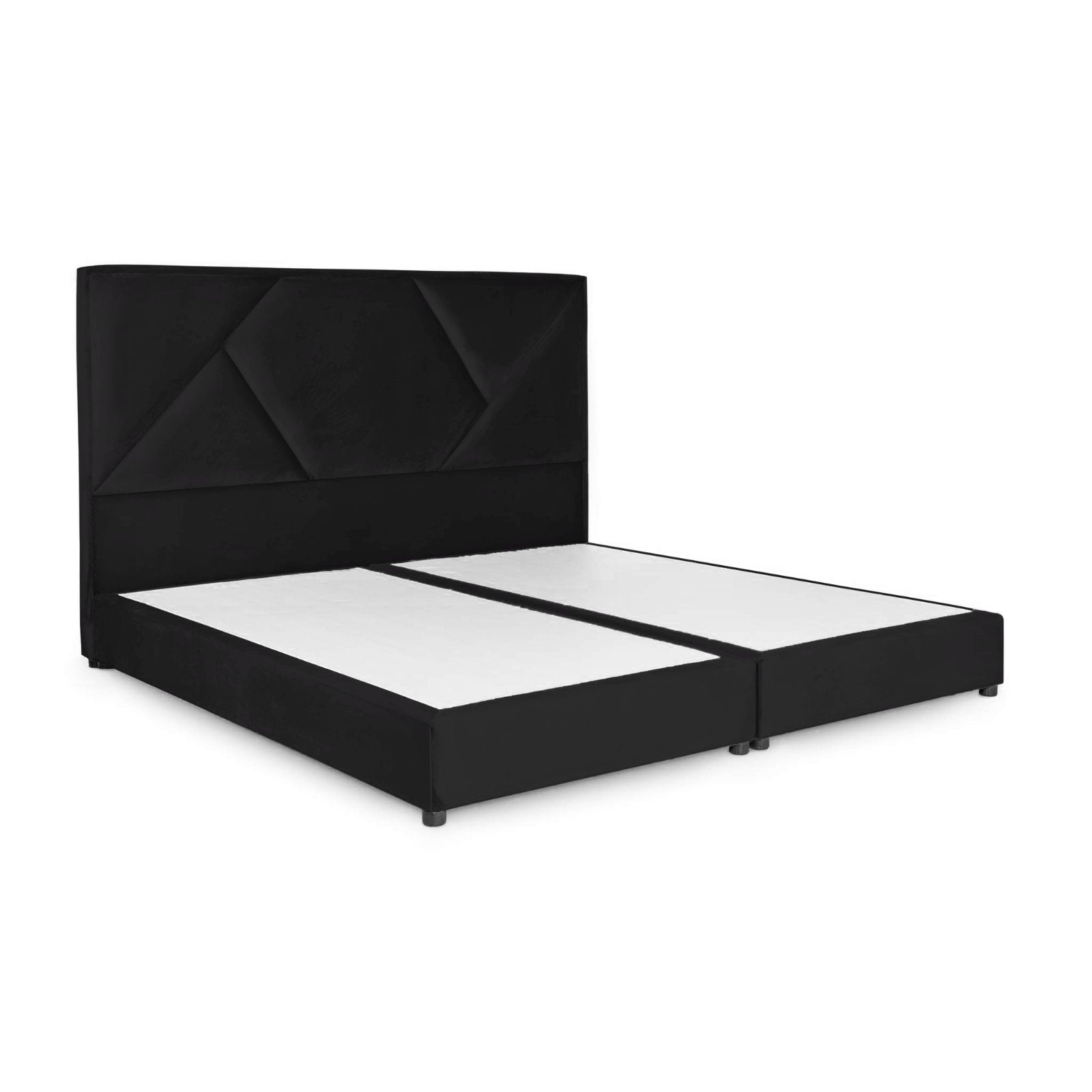 In House | Taj Mahal Bed Frame Linen Black 200x150