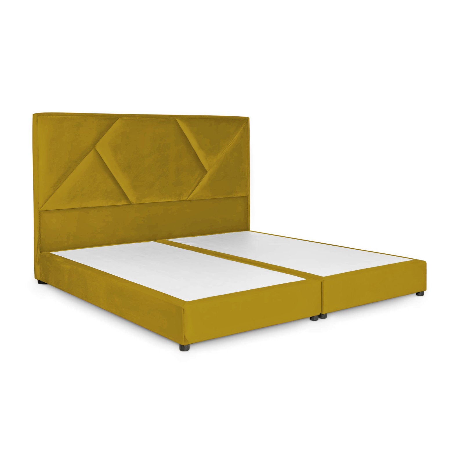 In House | Taj Mahal Bed Frame Linen Gold 200x200